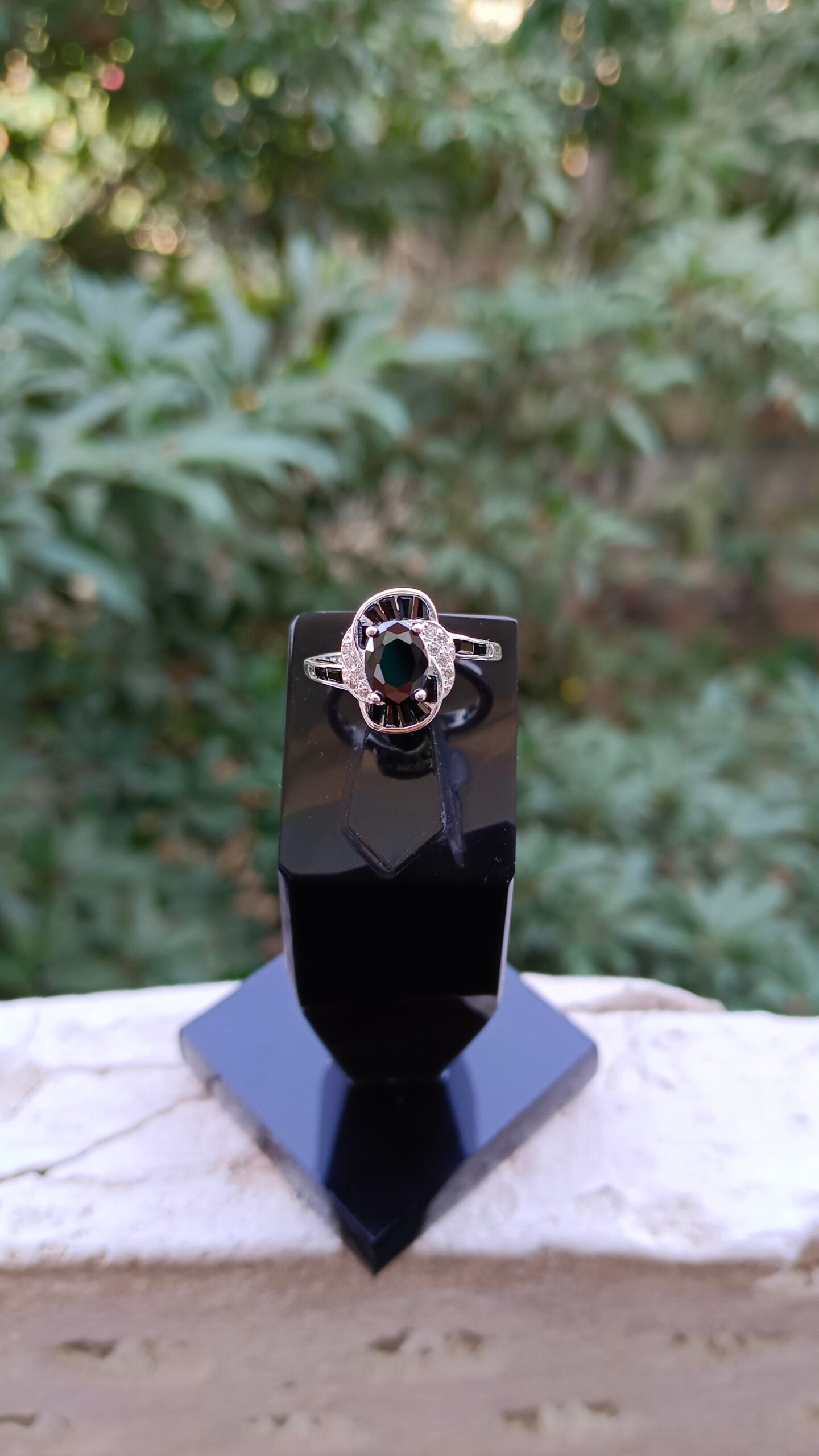 Black Zircon Ladies Ring