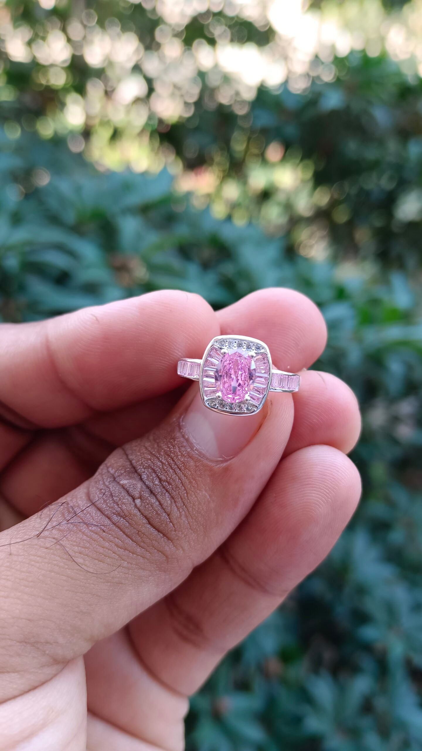 Pink Zircon Ladies Ring