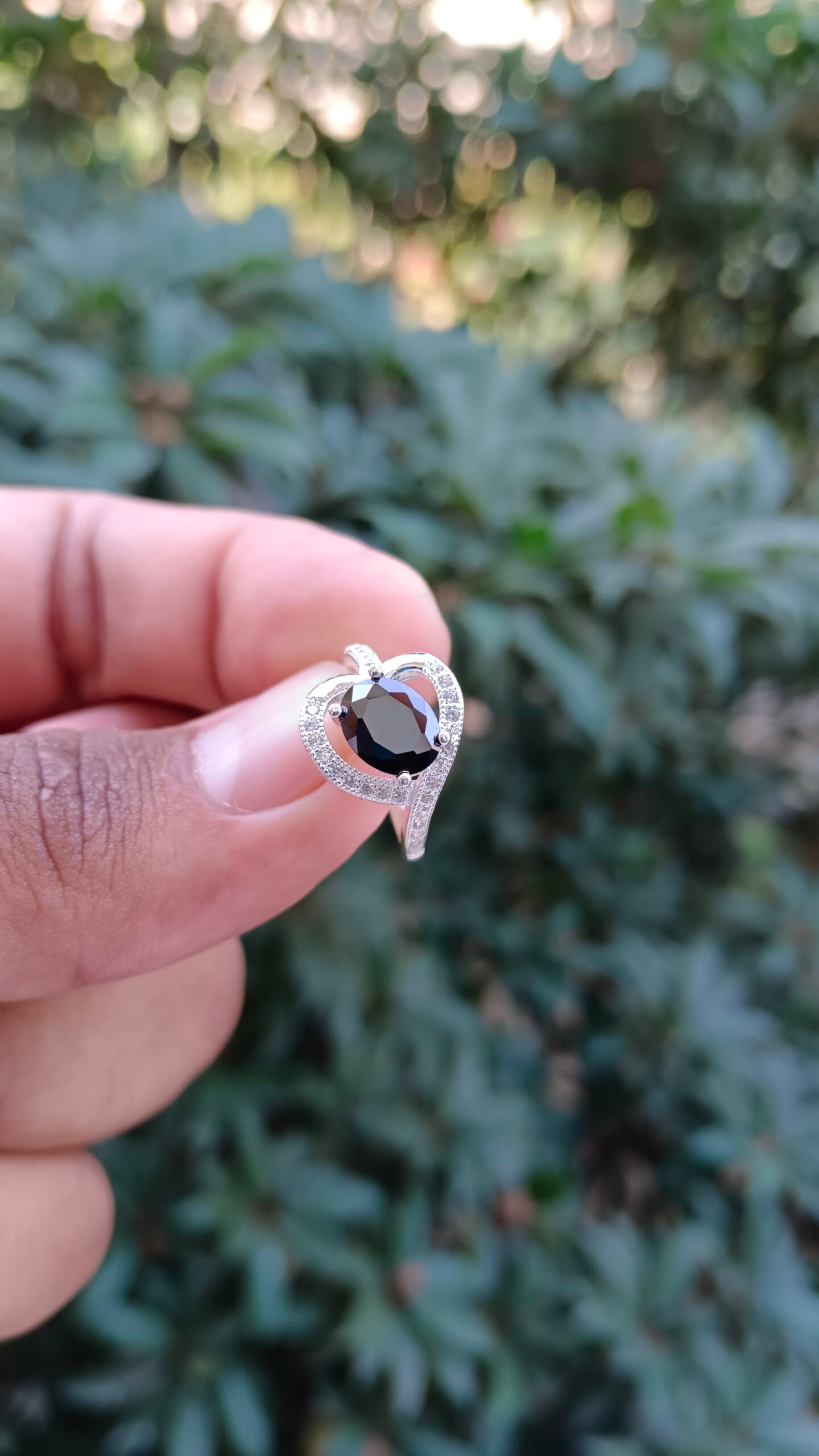 Black Zircon Ladies Ring