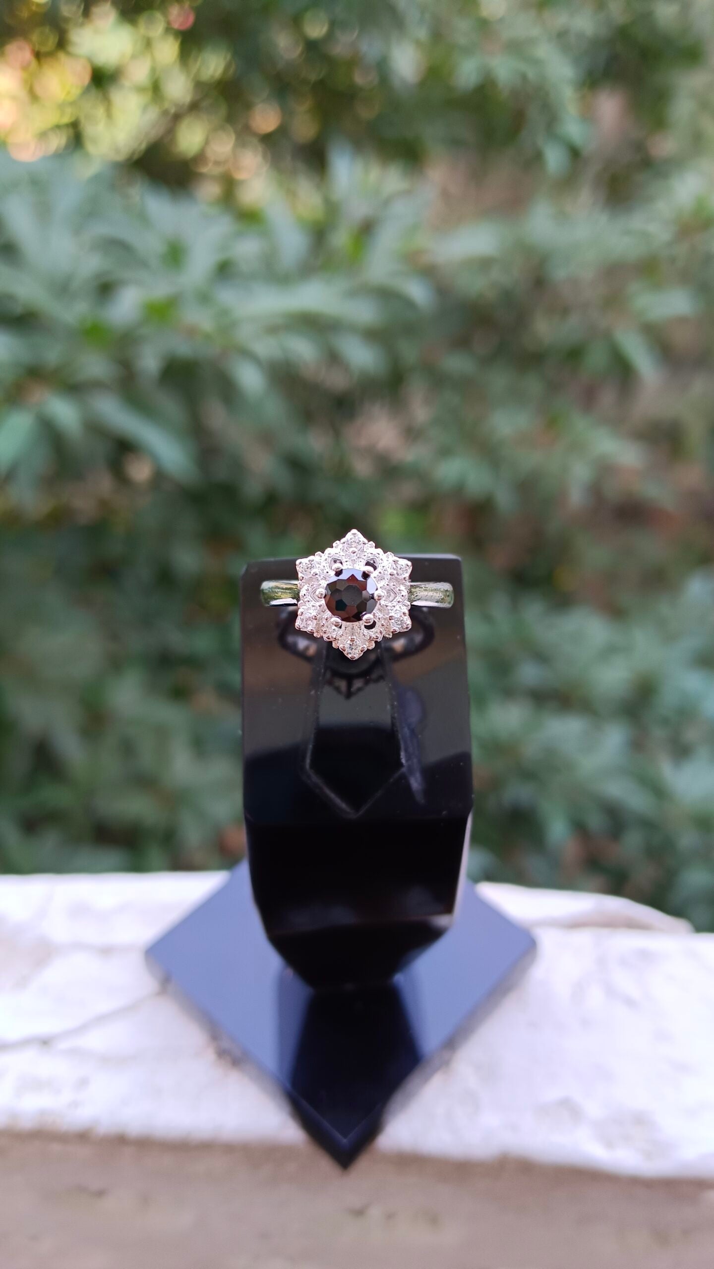 Black Zircon Ladies Ring