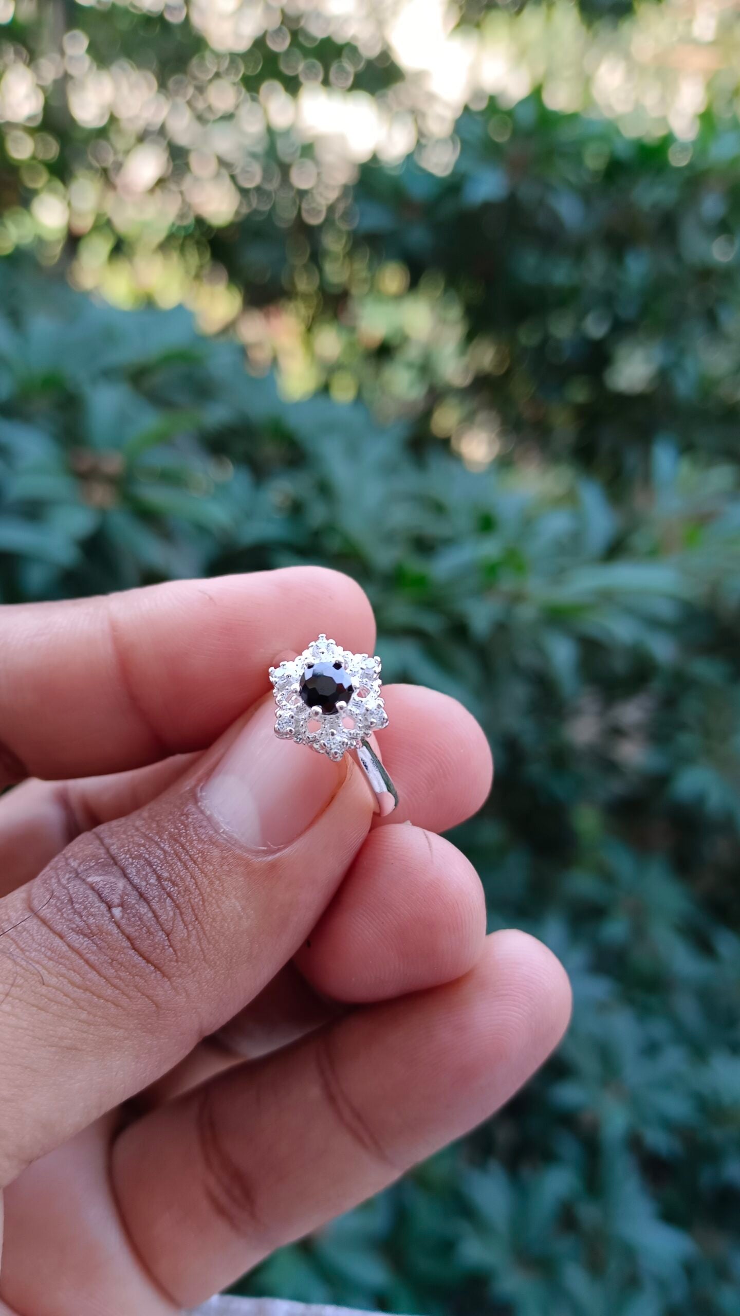 Black Zircon Ladies Ring
