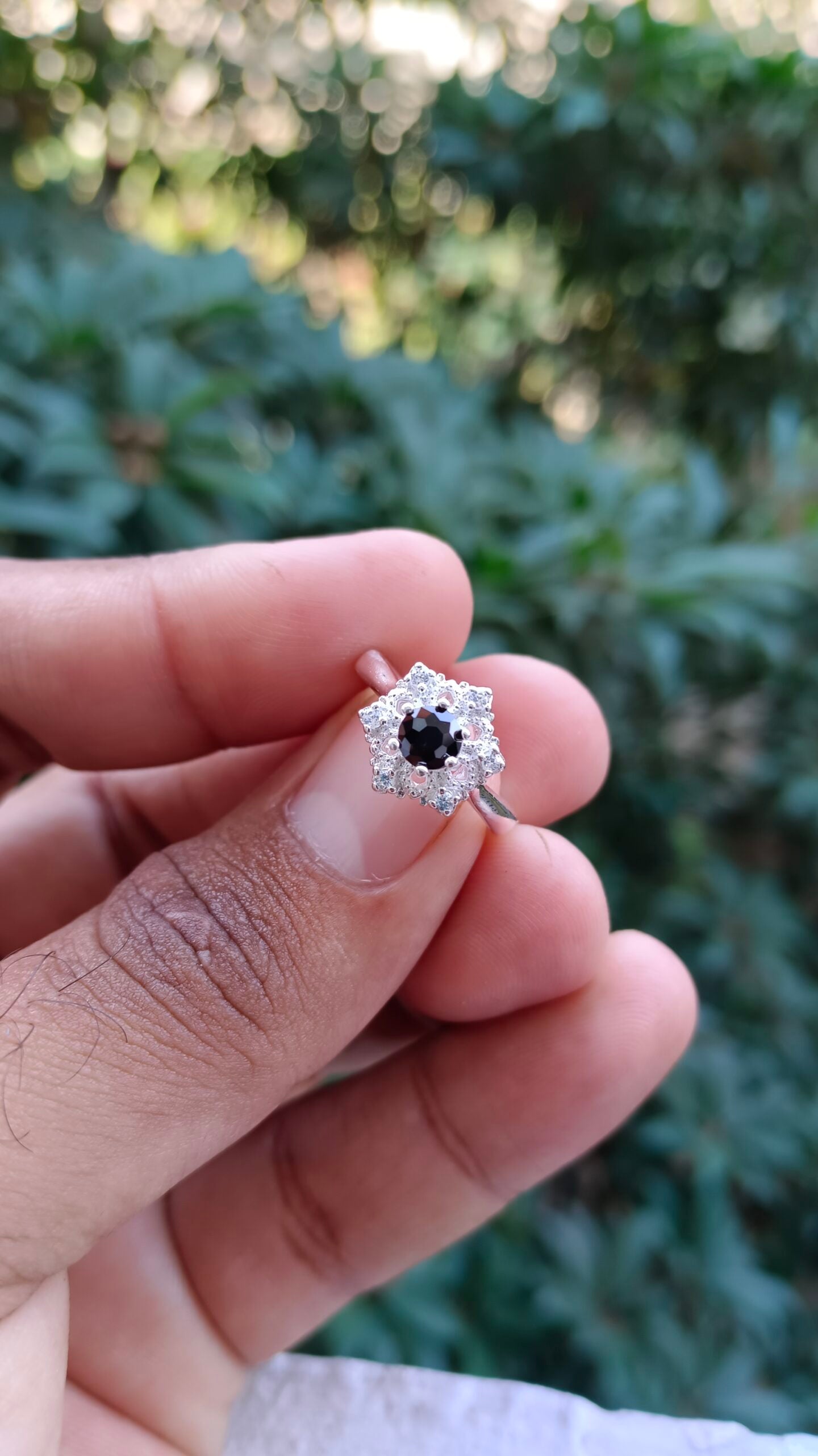 Black Zircon Ladies Ring