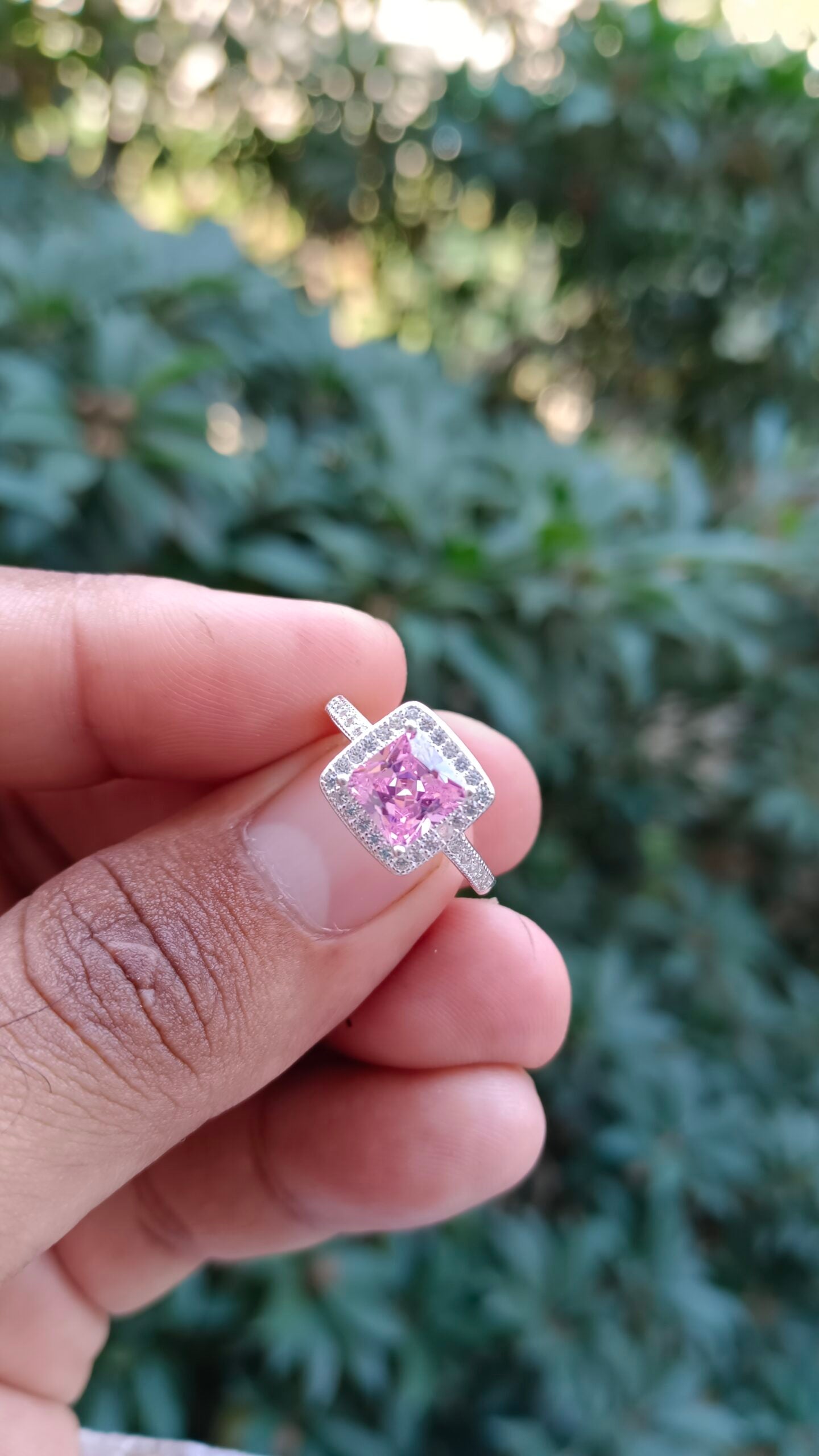 Pink Zircon Ladies Ring