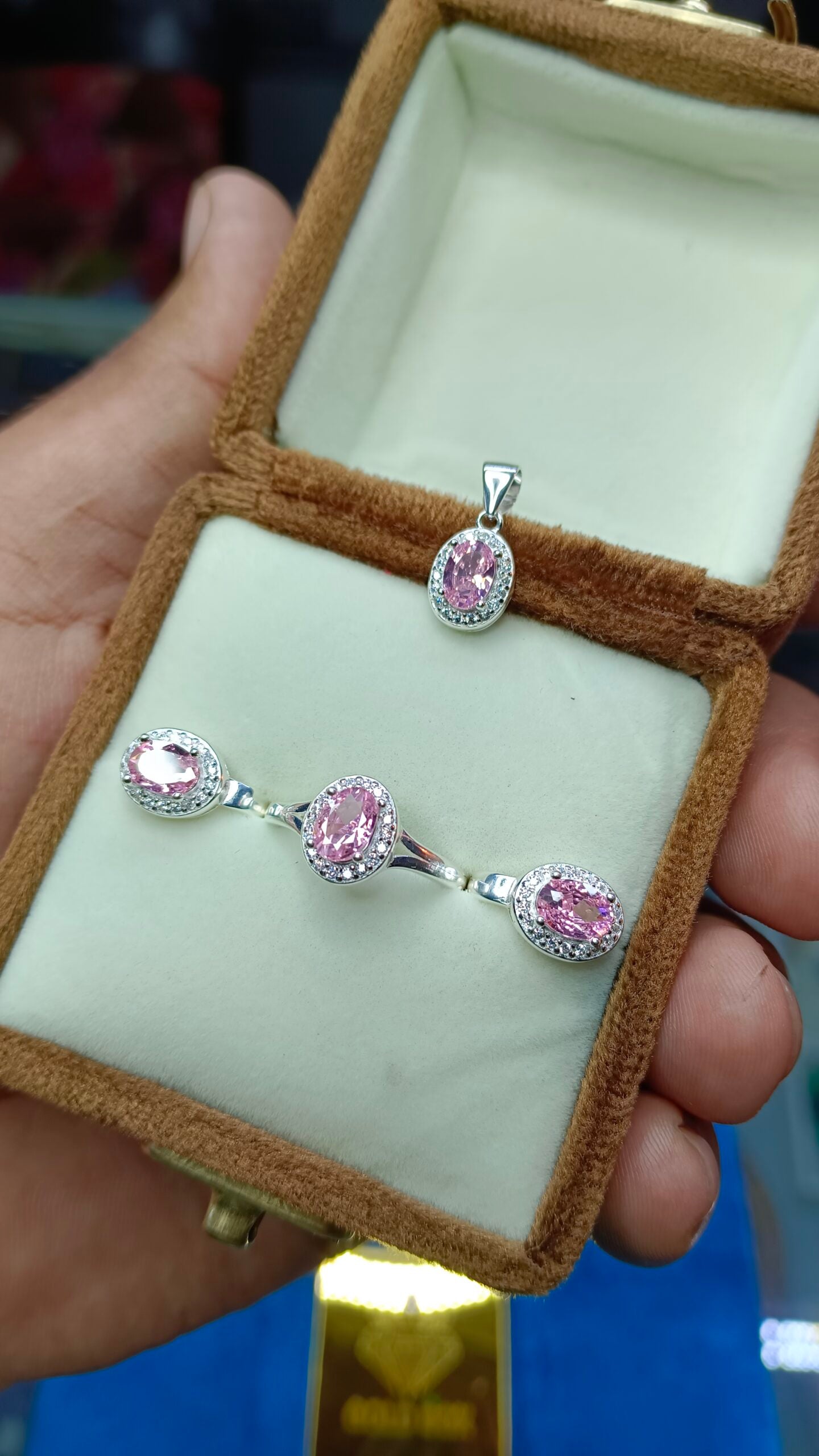 Locket Set For Girls With Earing And Ring Pure Silver (Imported Chandi)