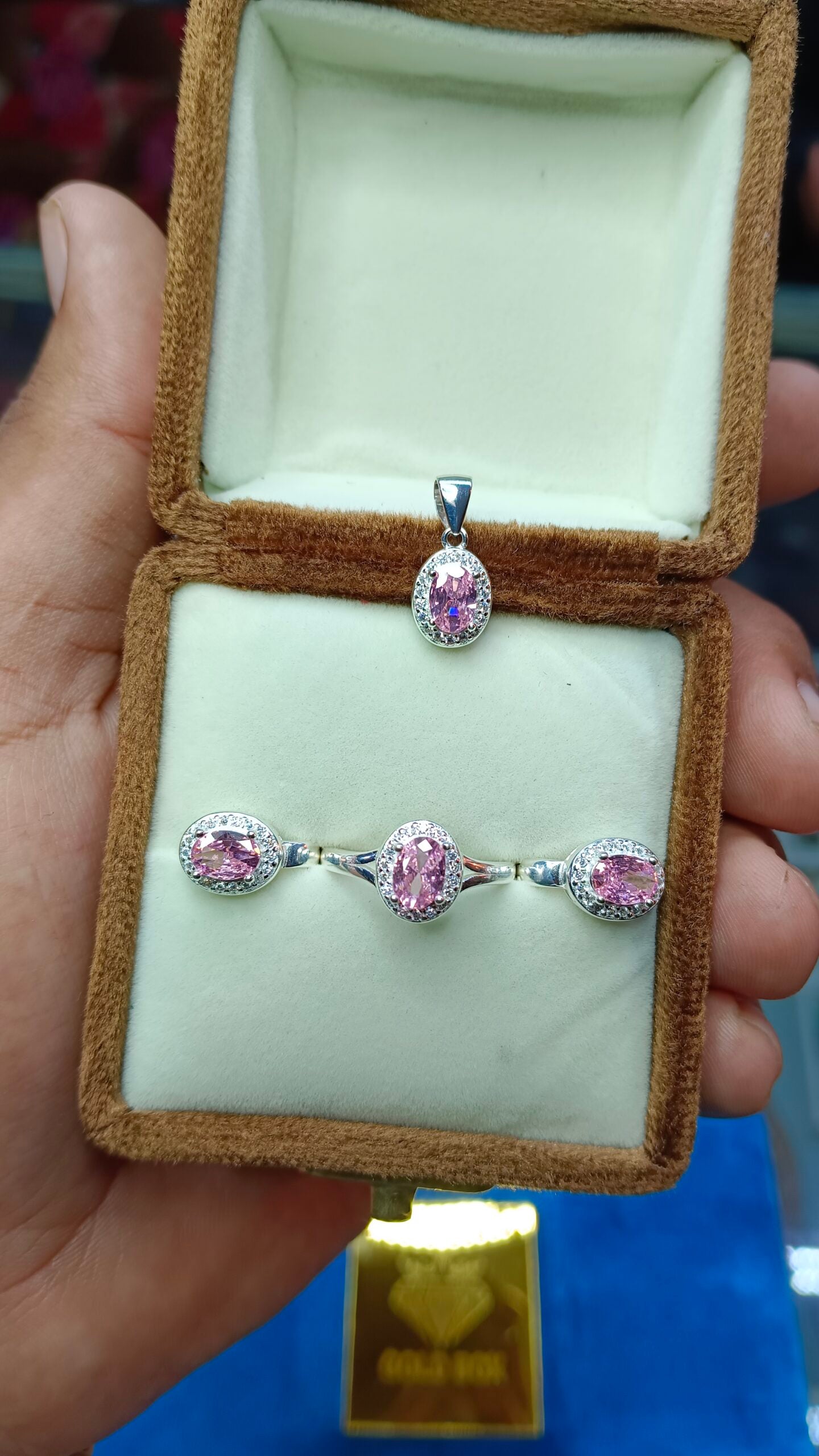 Locket Set For Girls With Earing And Ring Pure Silver (Imported Chandi)