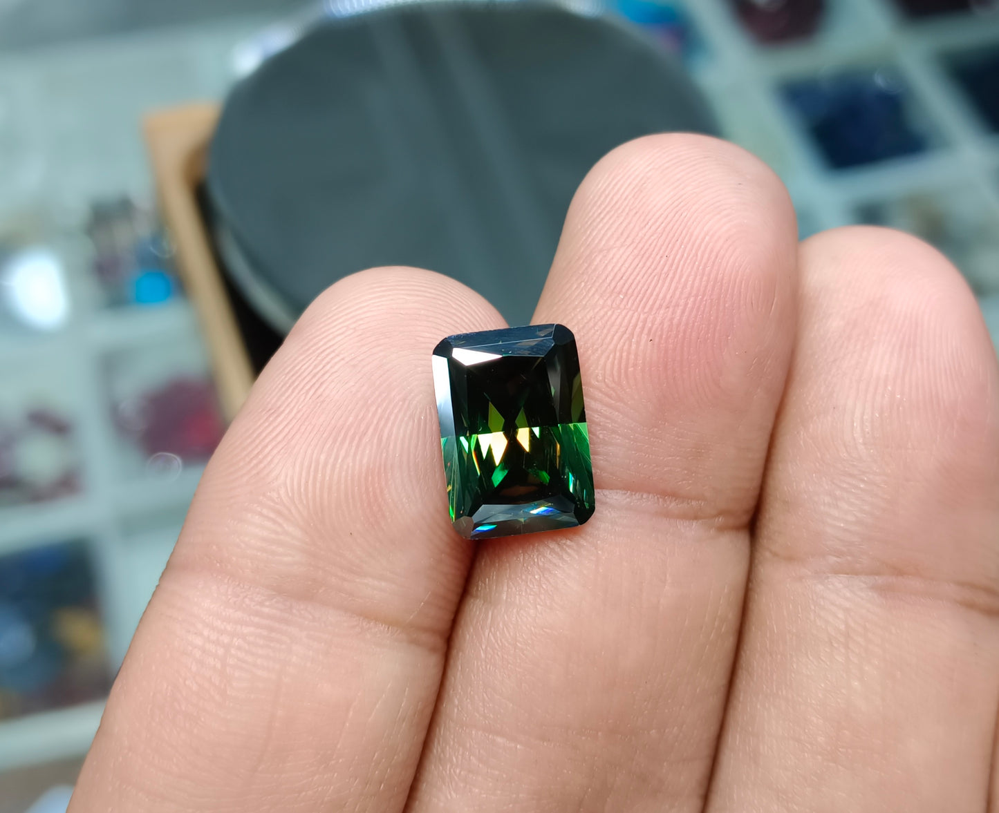 Emerald Cut Moissanite 7.80 CRT
