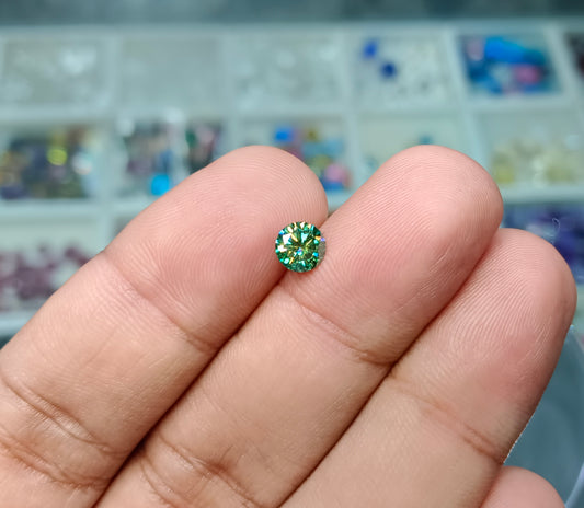 Green Moissanite Diamond 1CRT