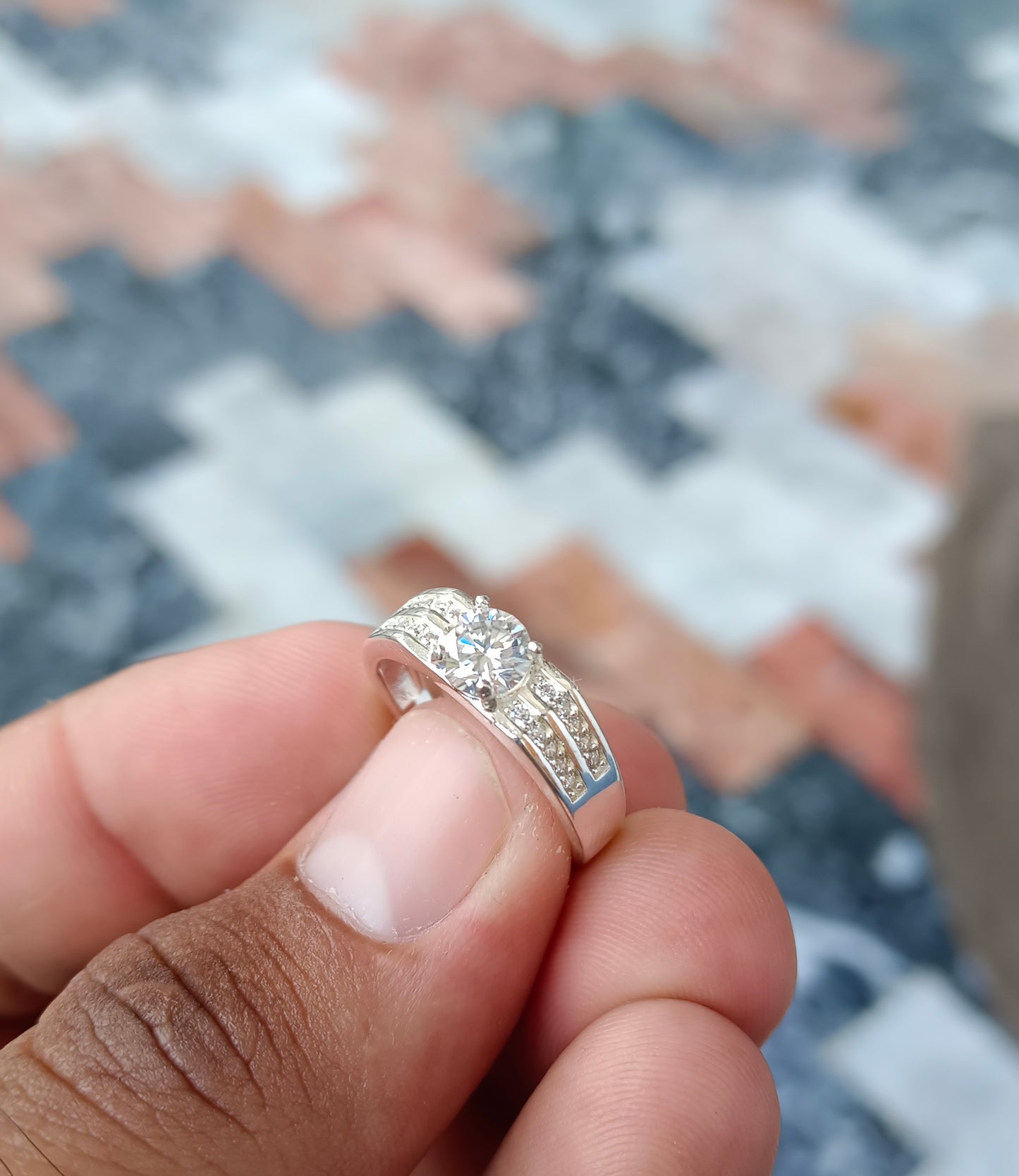 Certificate Moissnite Diamond ring