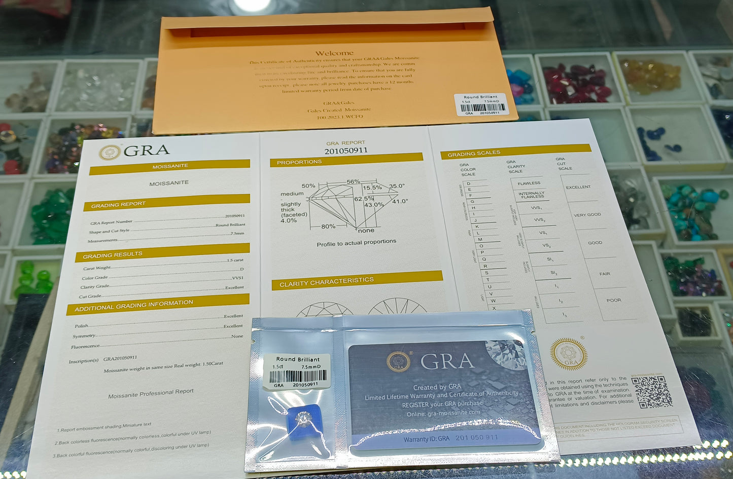 Moissanite Diamond 1.5 CRT (GRA Certified)
