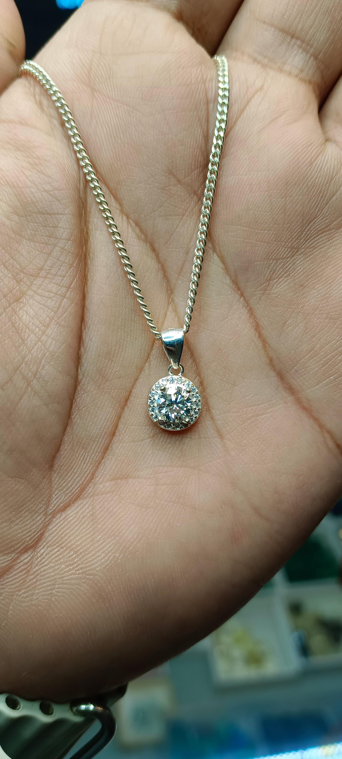0.80 Cents MOISSANITE Pendent (GRA Certified)
