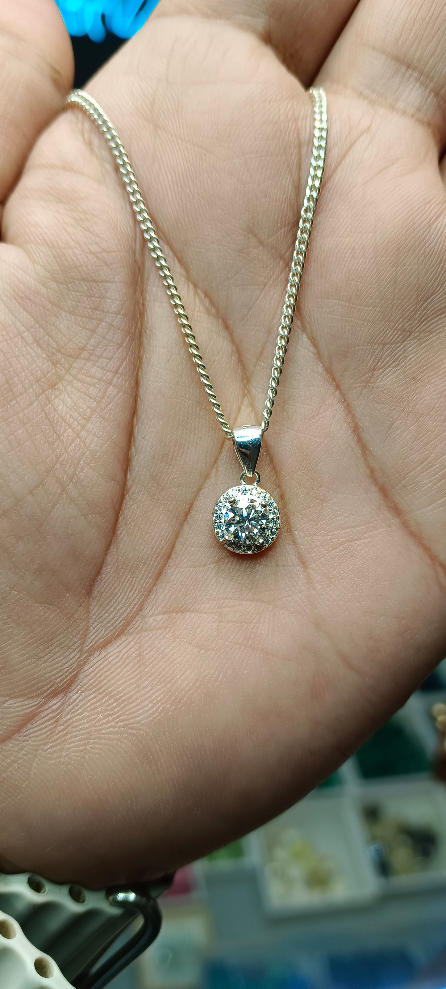 0.80 Cents MOISSANITE Pendent (GRA Certified)