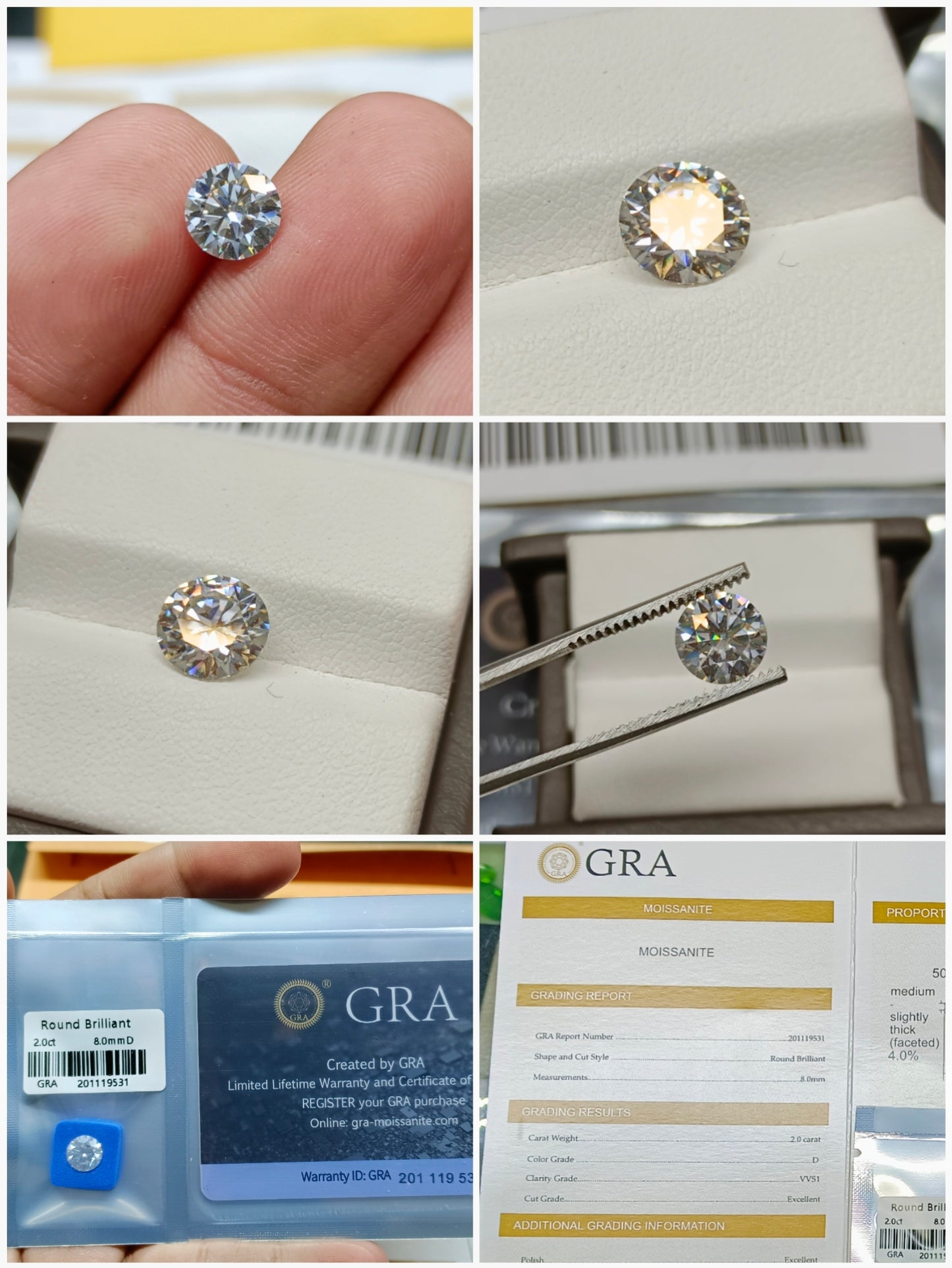 Moissanite Diamond 2 CRT (GRA Certified)