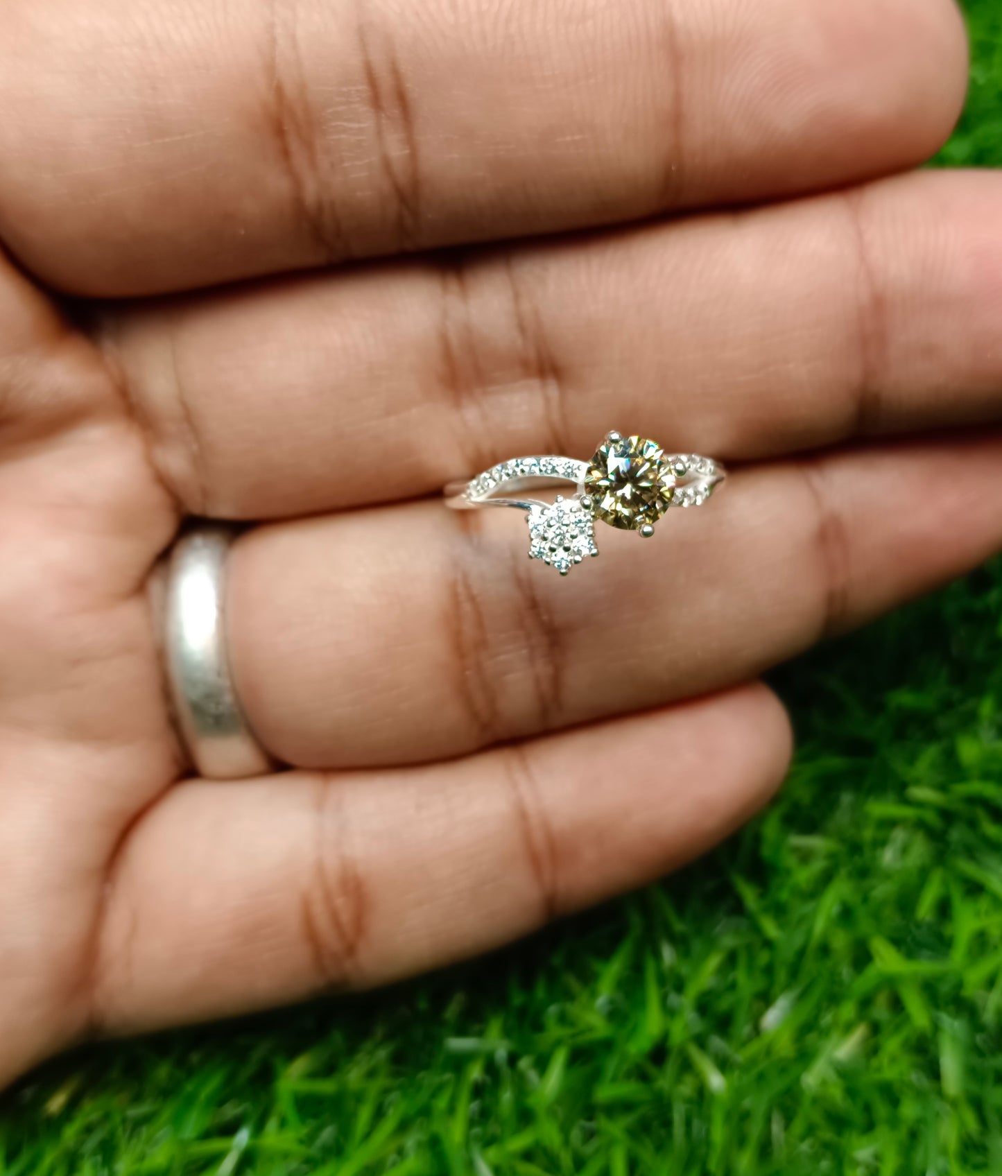 Rose Gold Moissanite 1 CRT Ring