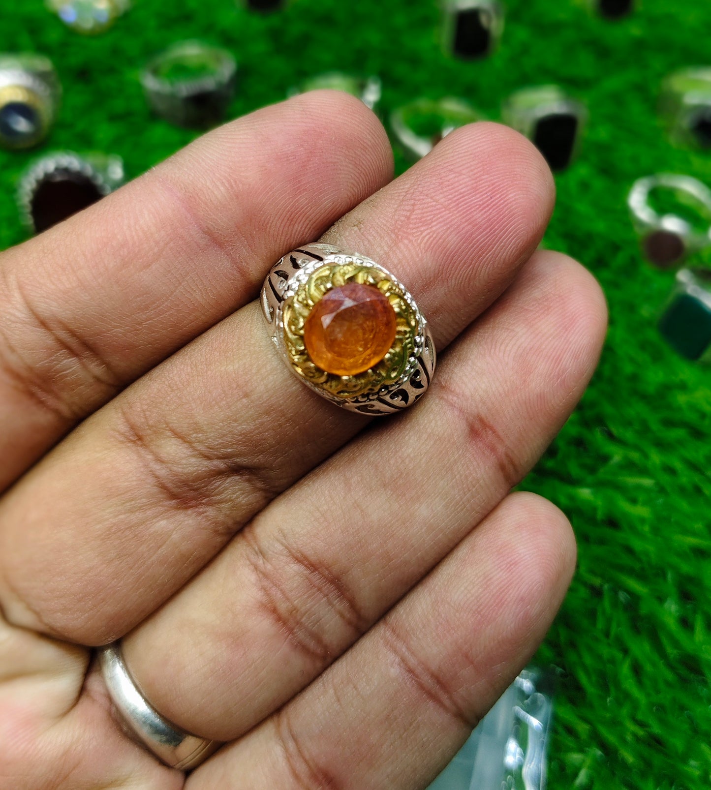 Vintage Style Ring - Pukhraj