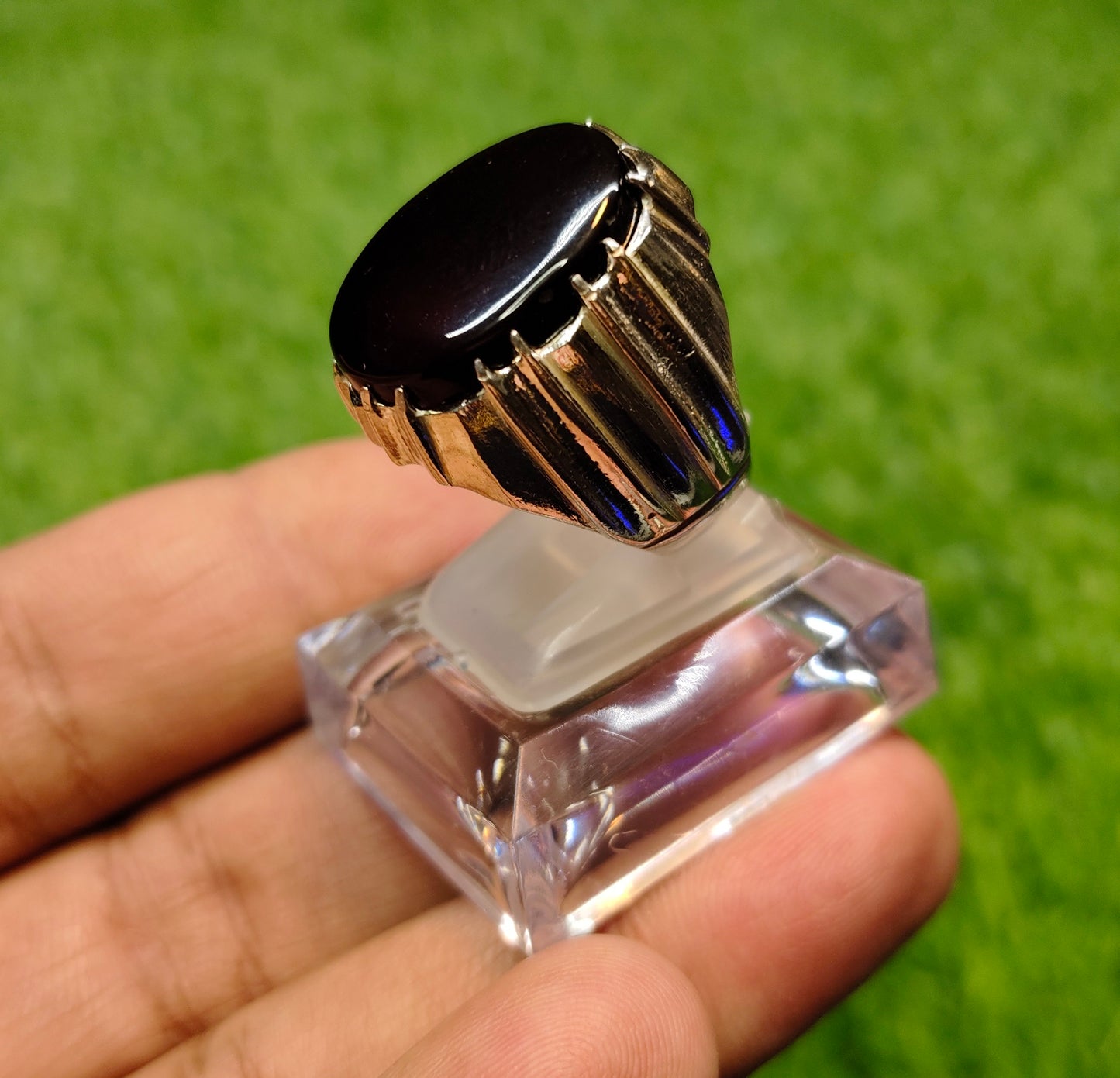 Natural Yamni Aqeeq Ring