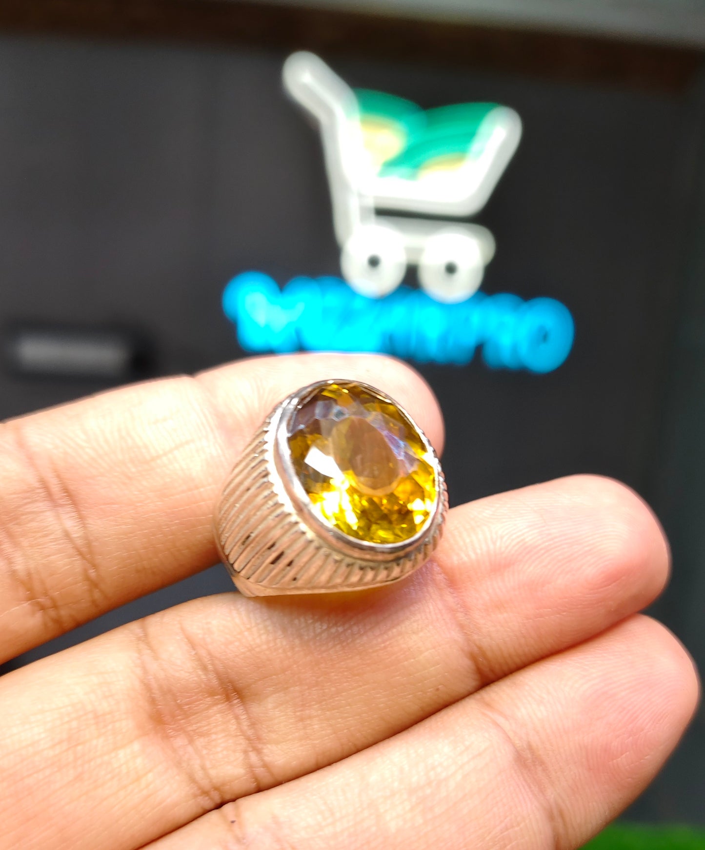 Natural Golden Topaz Ring