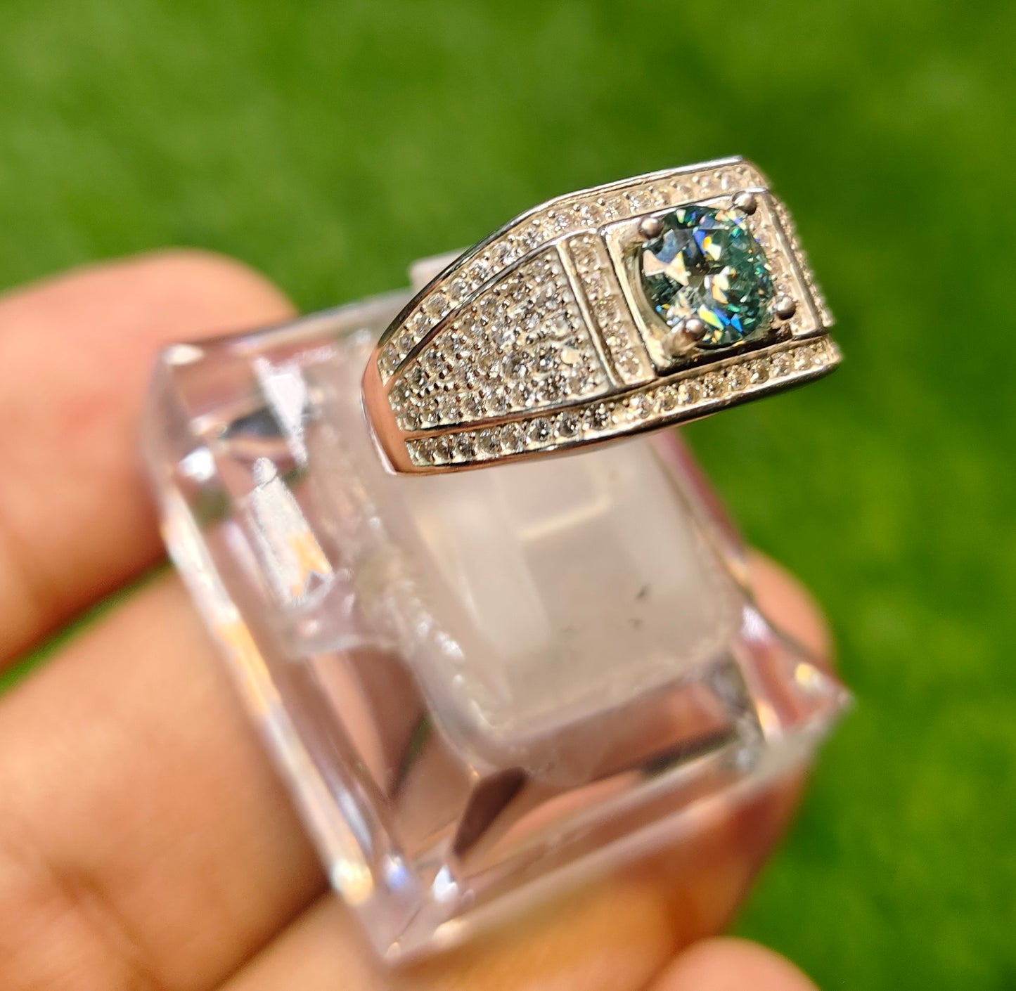 Natural Moissanite Diamond Ring