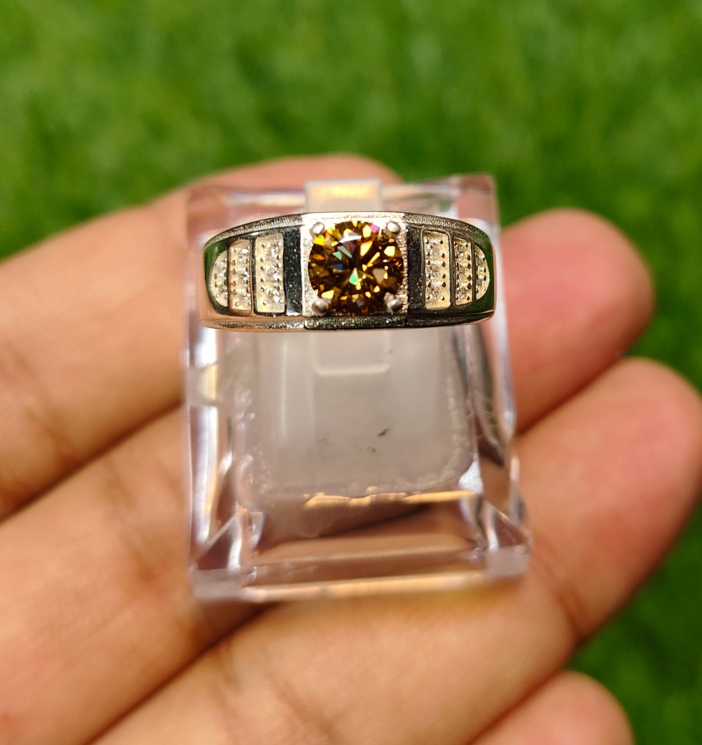 Natural Moissanite Diamond Ring