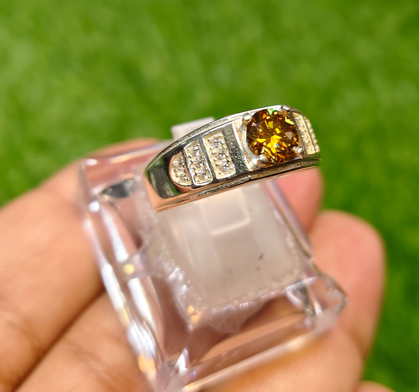 Natural Moissanite Diamond Ring