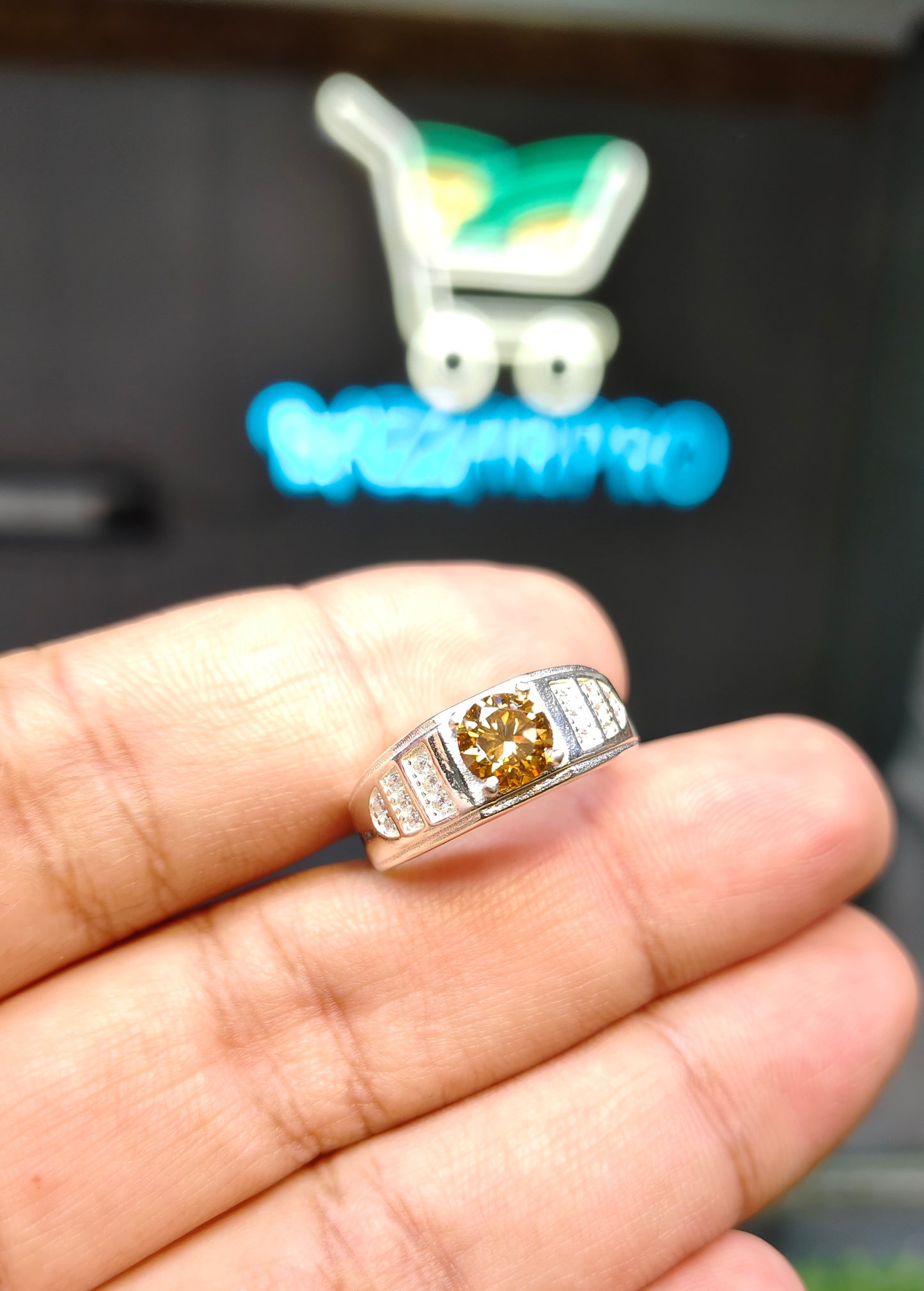 Natural Moissanite Diamond Ring