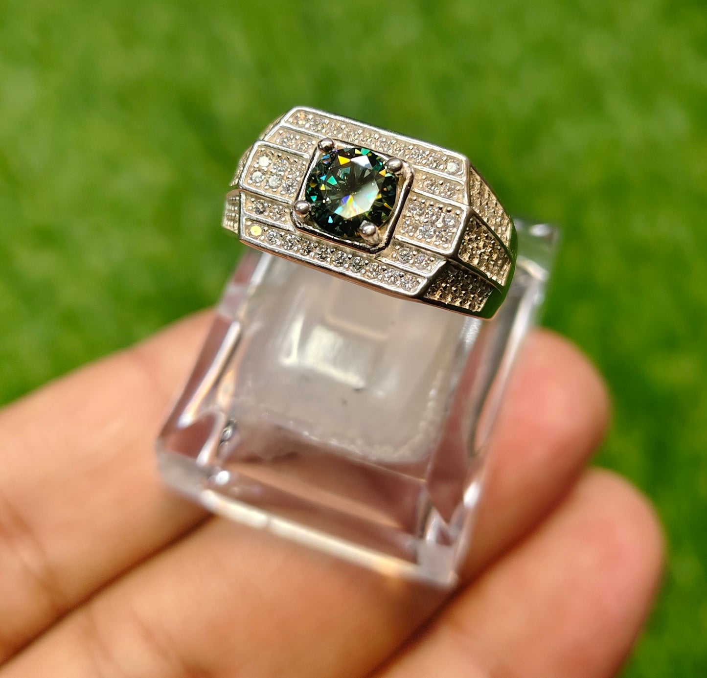 Natural Moissanite Diamond Ring