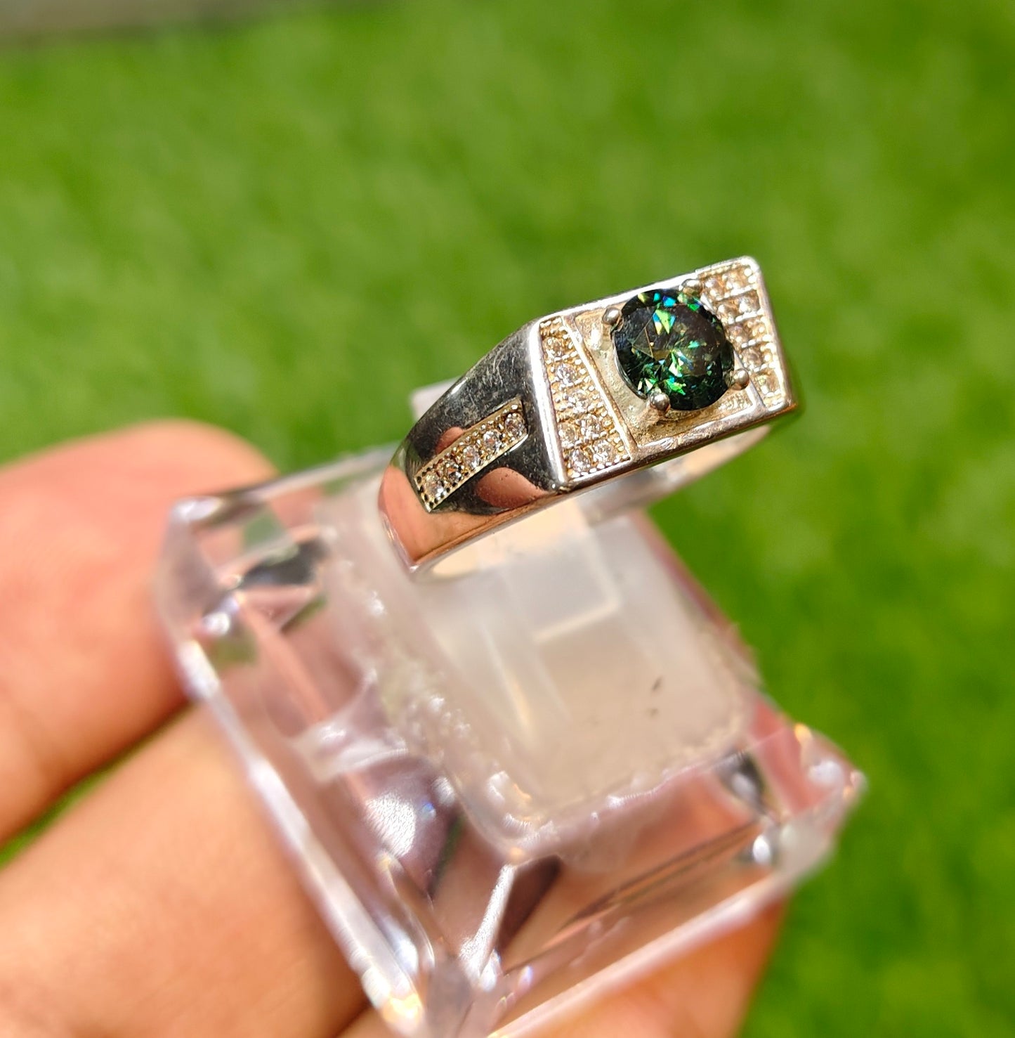 Natural Moissanite Diamond Ring