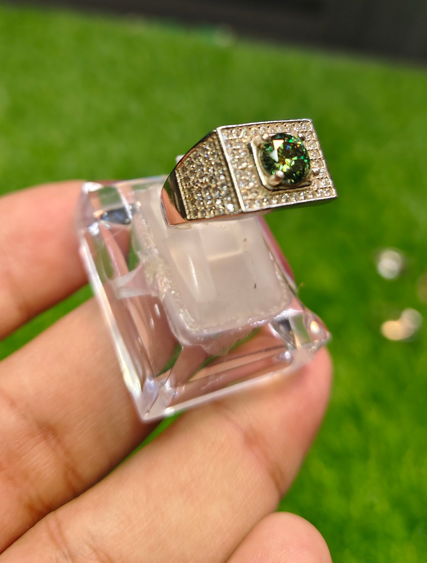 Natural Moissanite Ring For Men