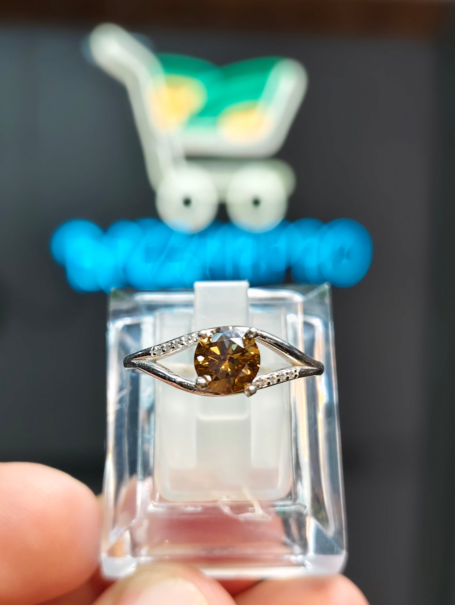 Natural Moissanite Diamond Ring