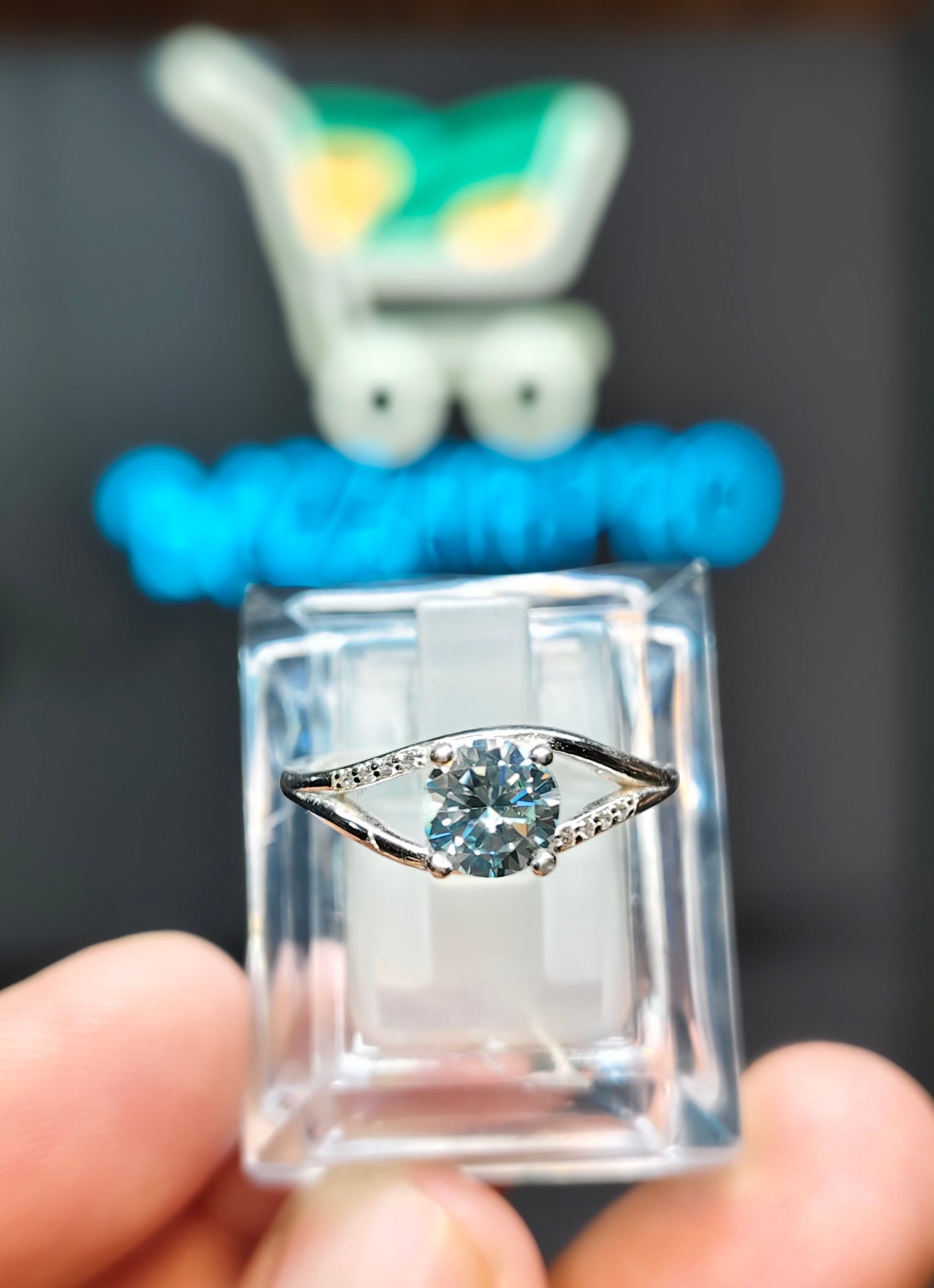 Natural Moissanite Diamond Ring