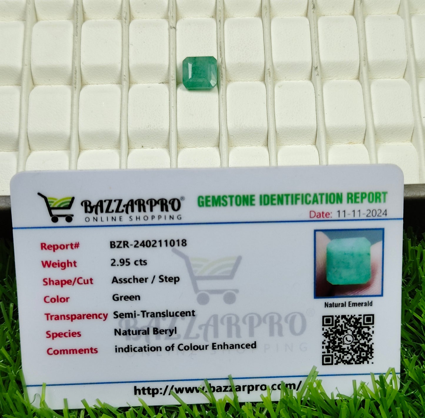 Zamurd Stone With Lab Certificate