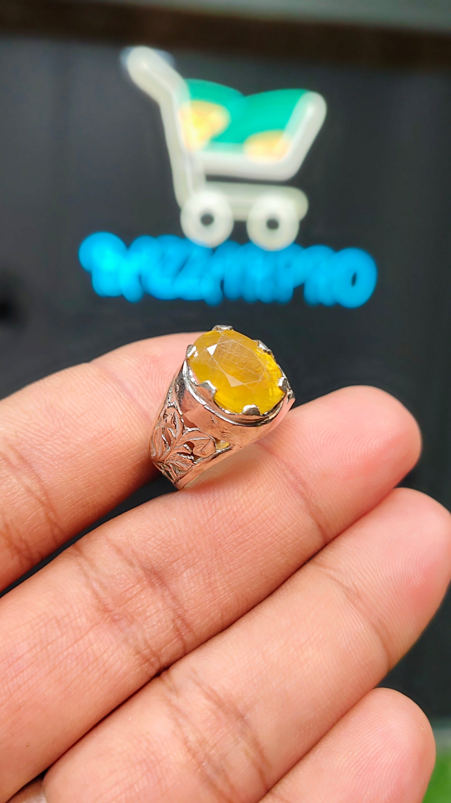 African Pukhraj Ring