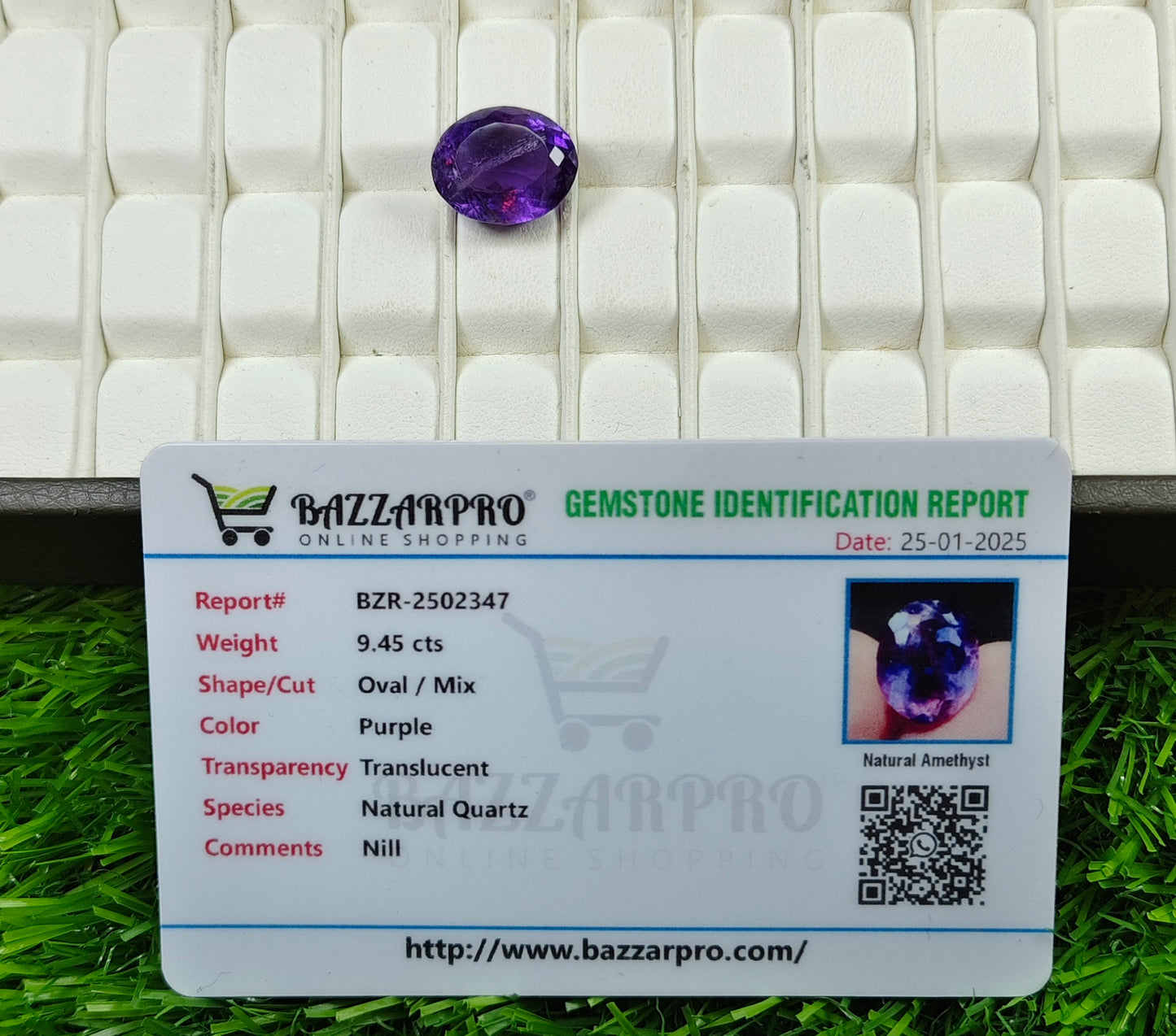 Amethyst With Lab Certificate