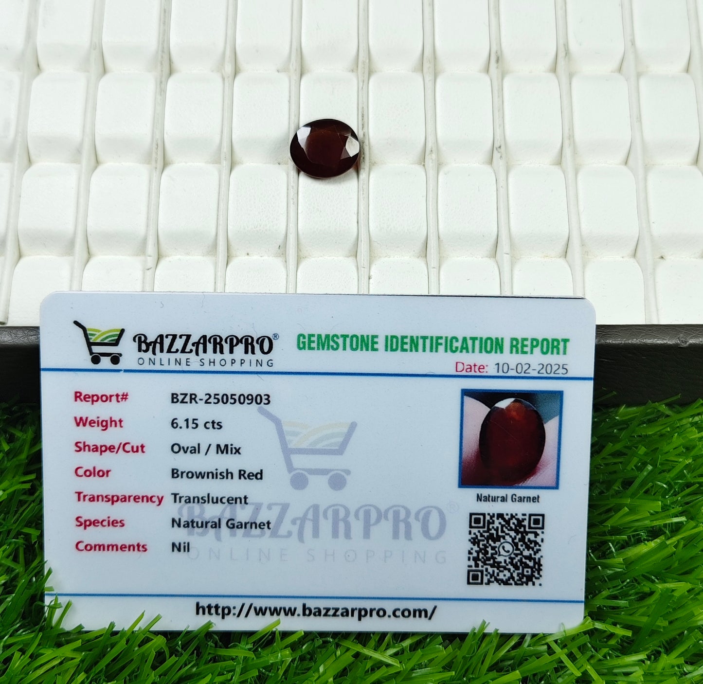 Garnet With Lab Certificate