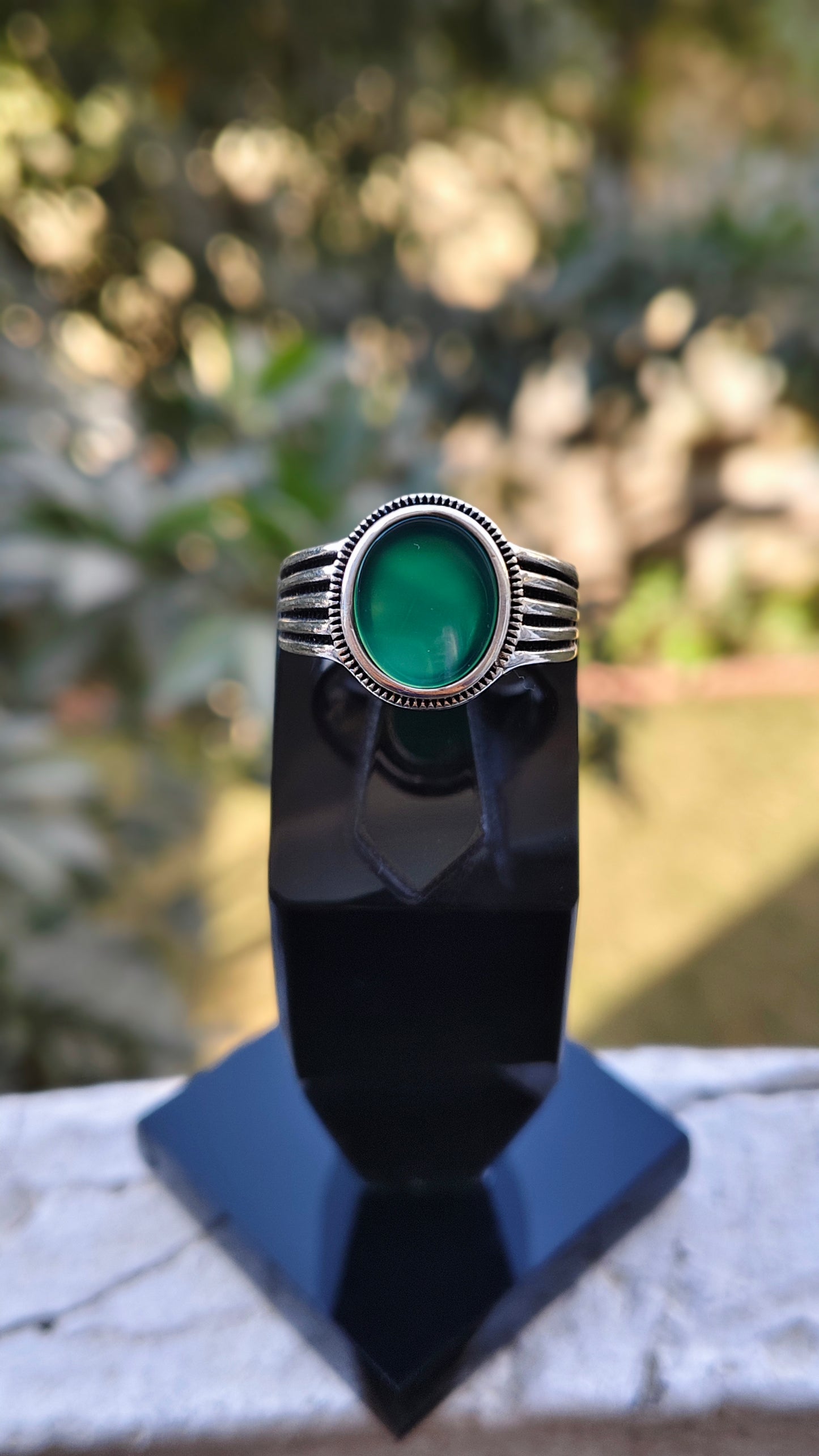 Green Aqeeq Turkish Ring