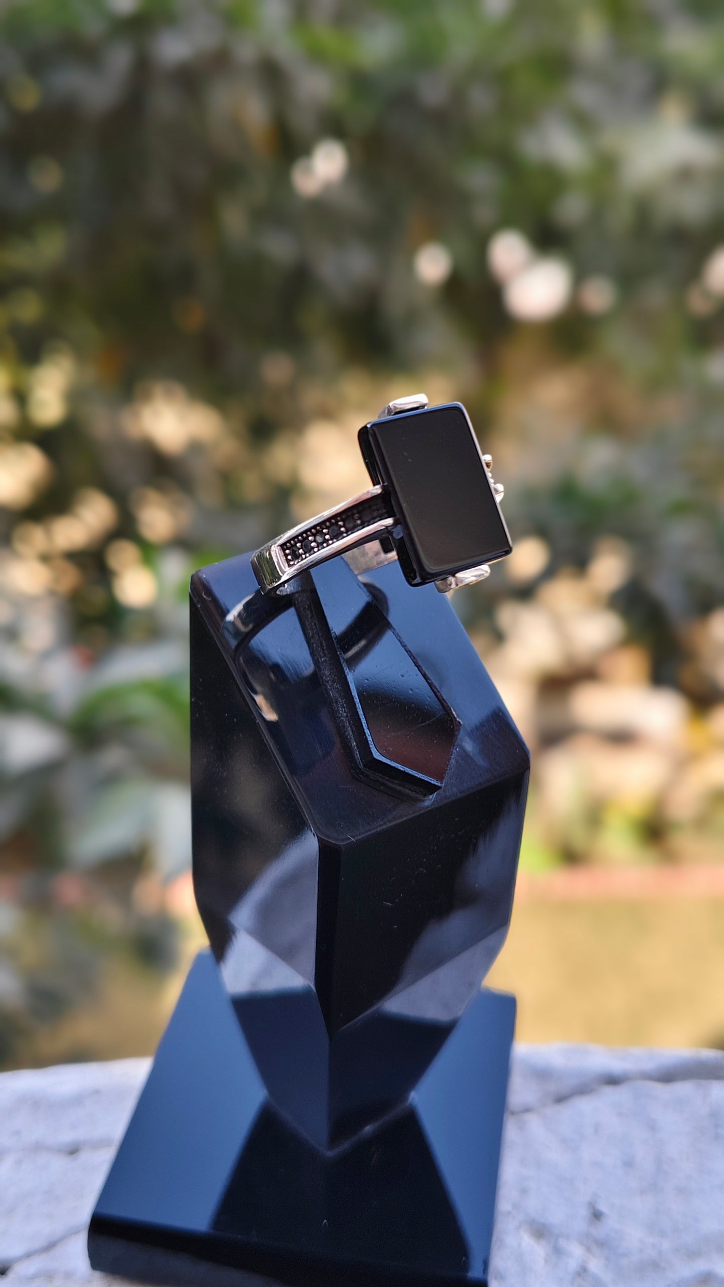 Black Aqeeq Turkish Ring
