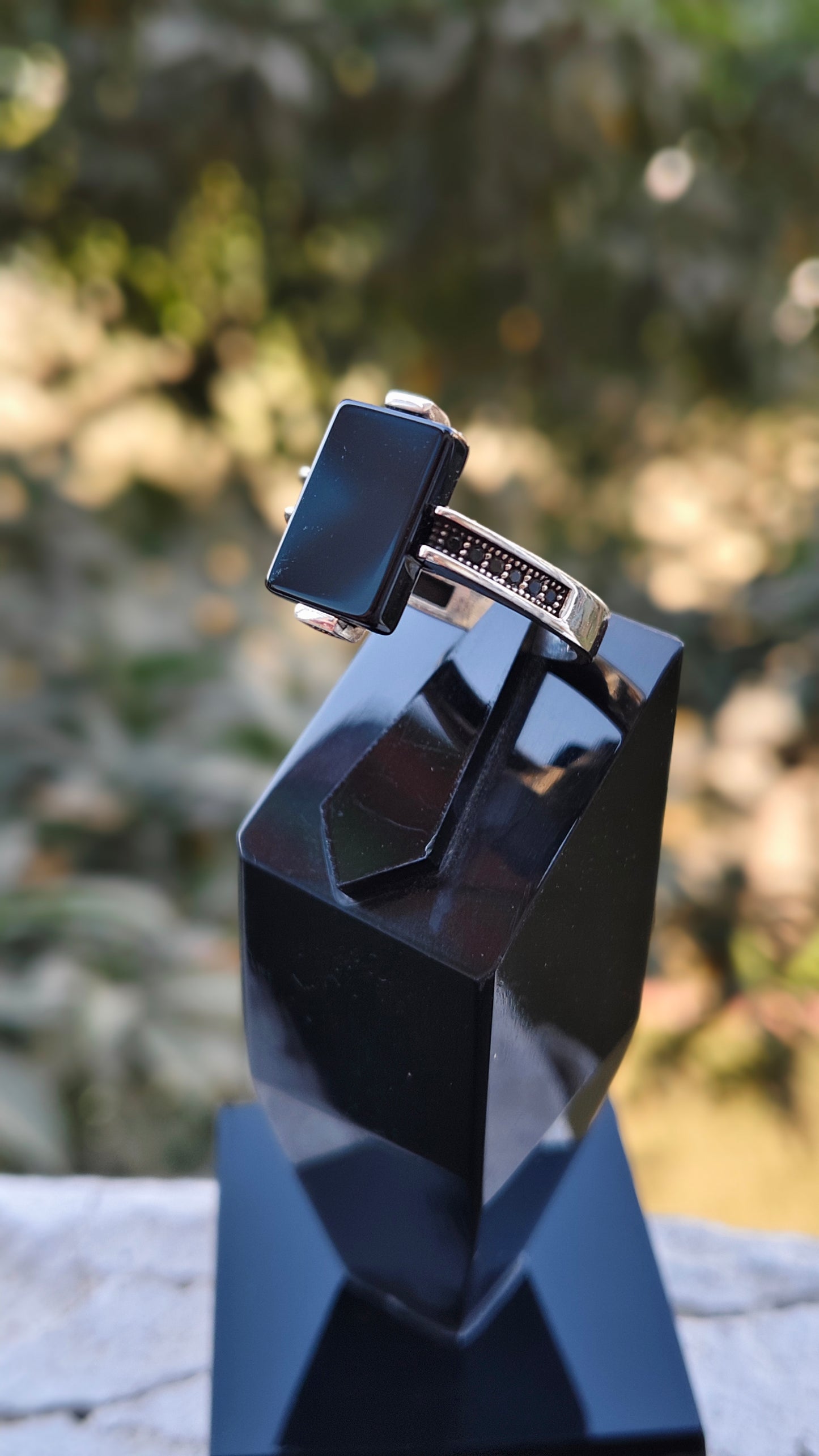 Black Aqeeq Turkish Ring