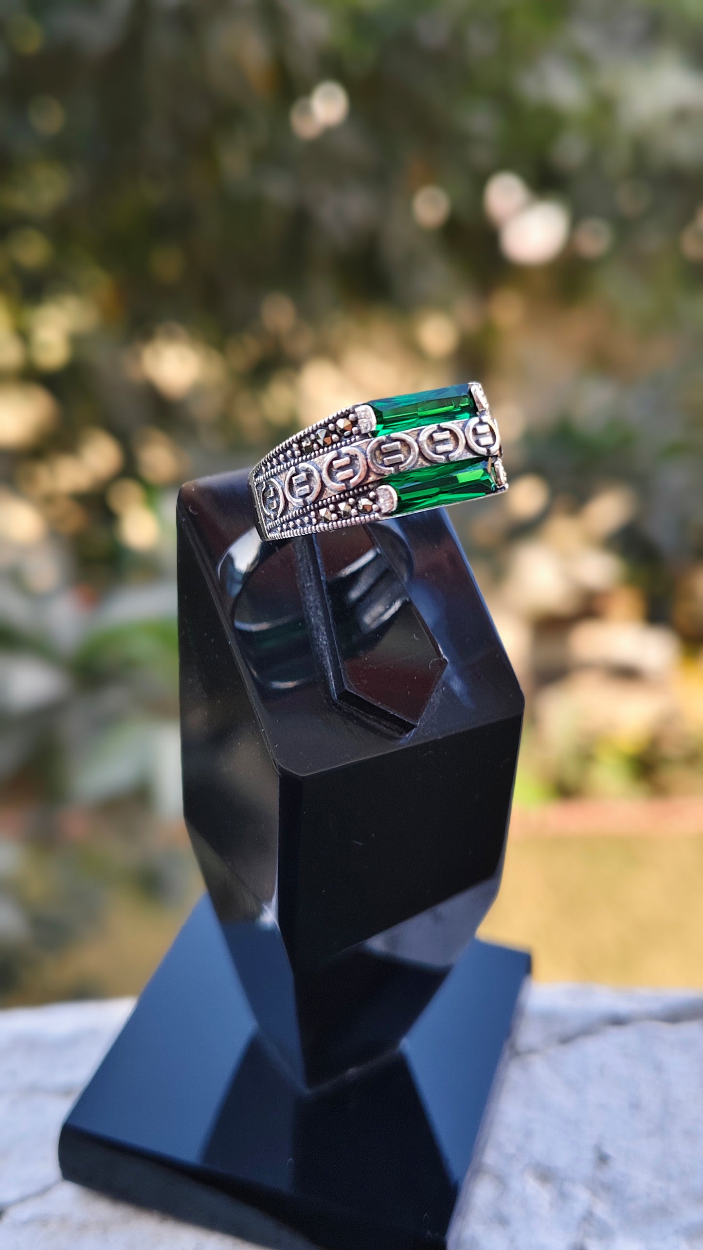 Green Zircon Turkish Ring
