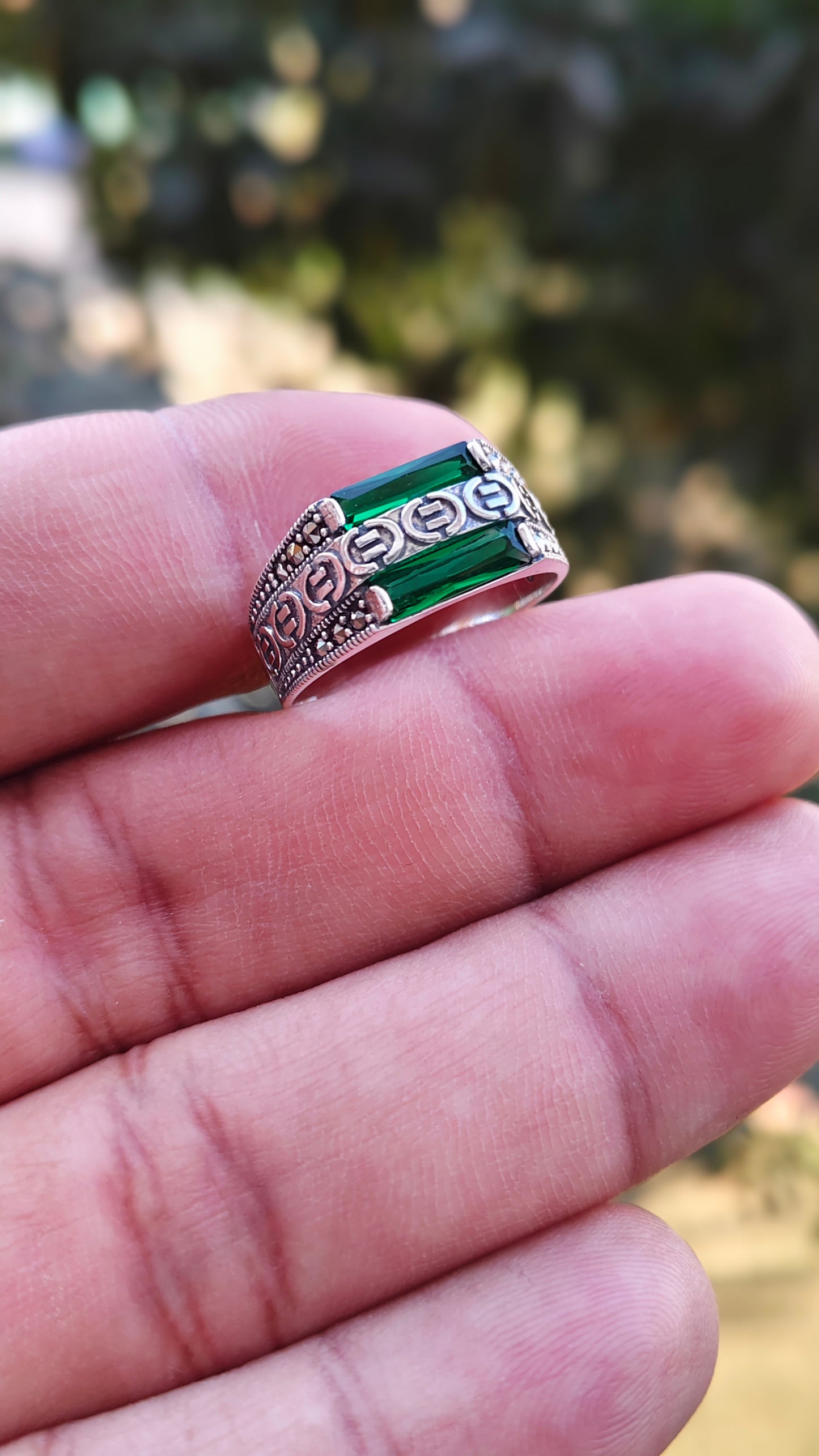 Green Zircon Turkish Ring