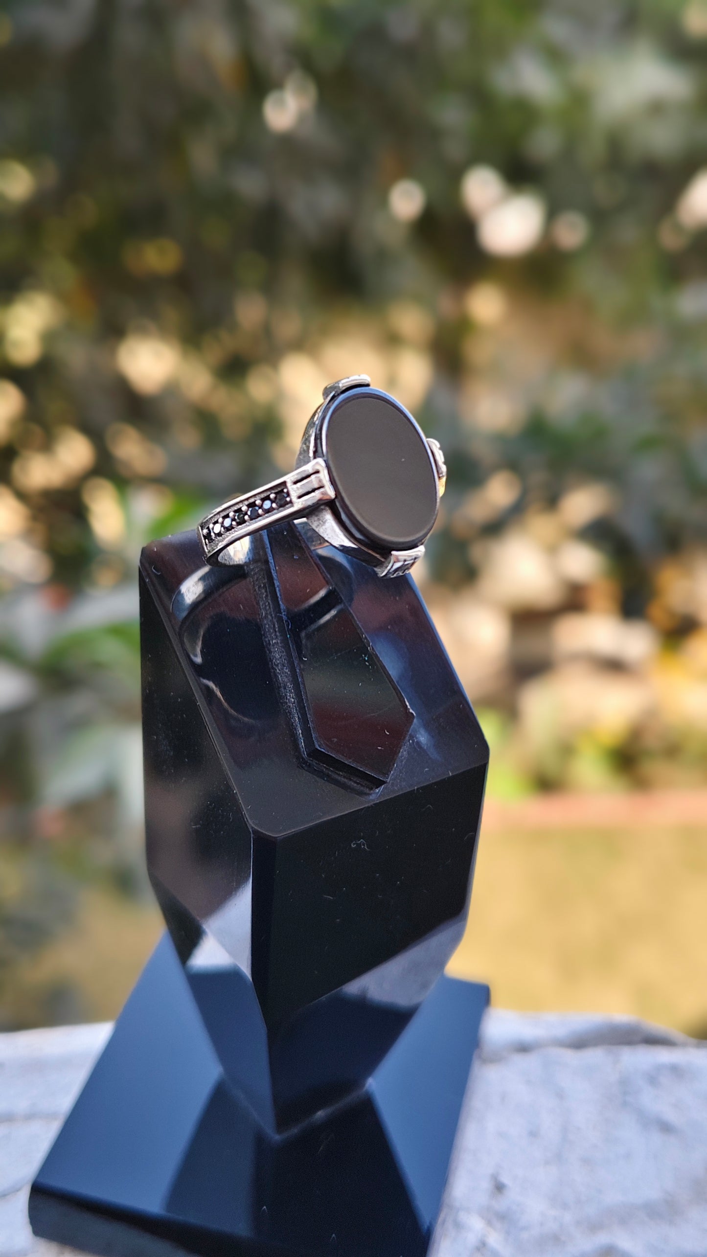 Black Aqeeq Turkish Ring