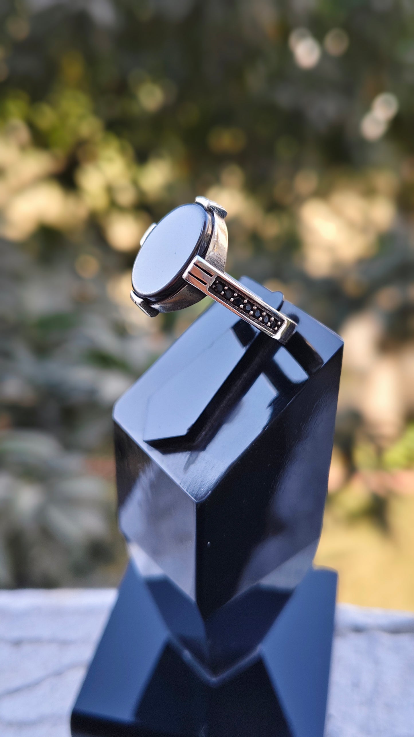 Black Aqeeq Turkish Ring