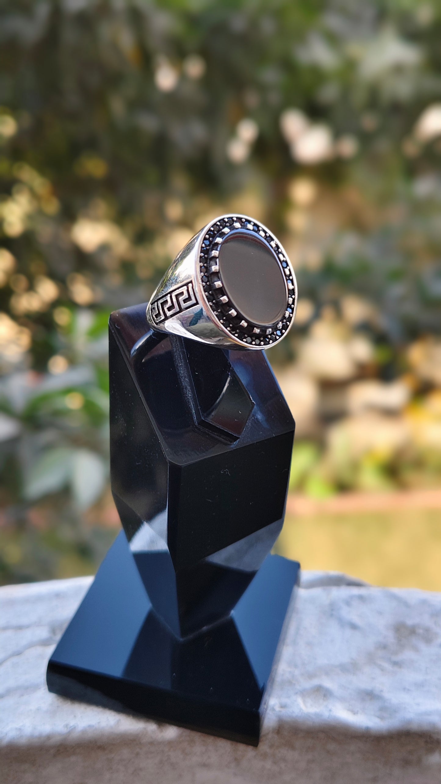Black Aqeeq Turkish Ring