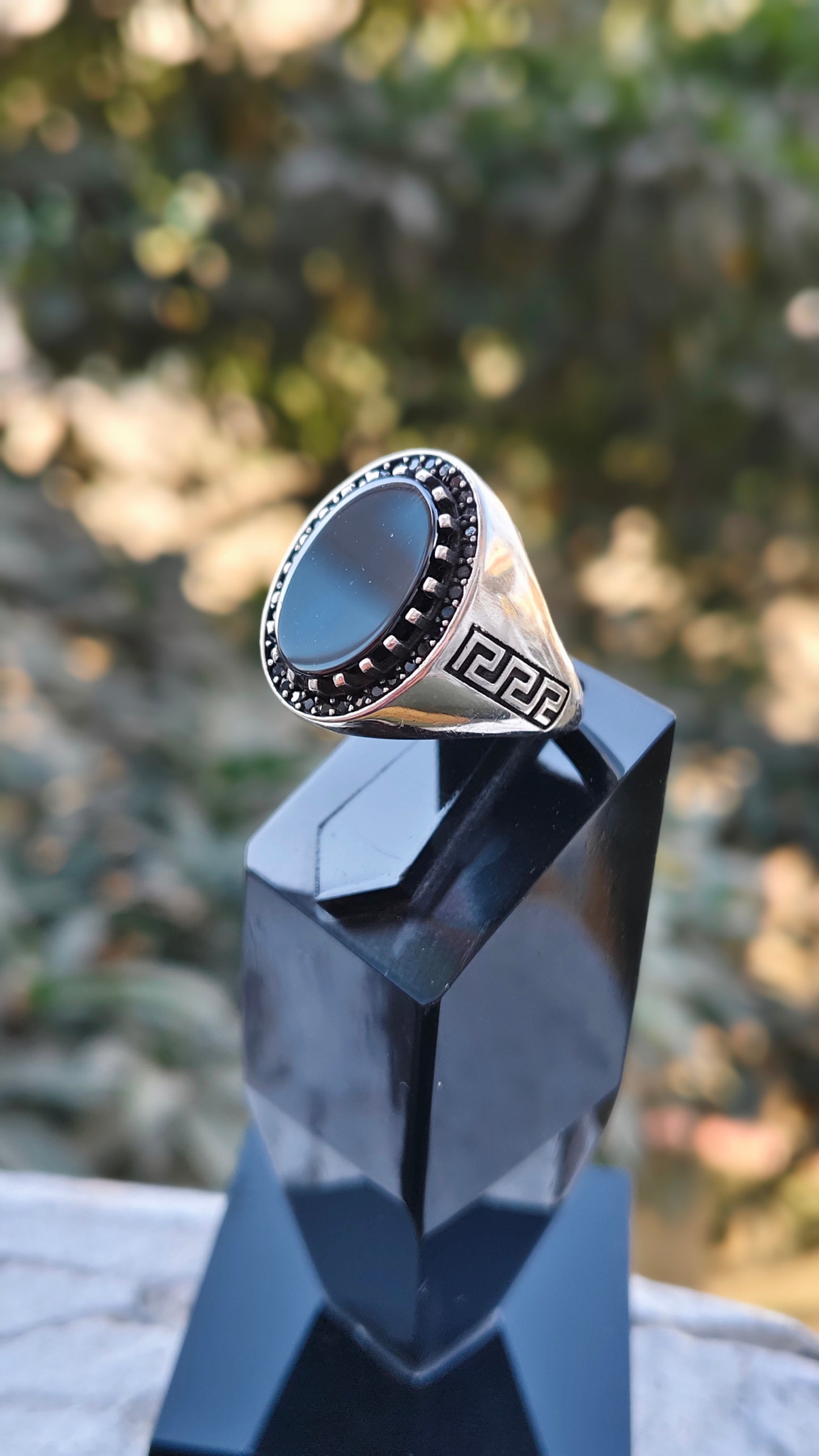 Black Aqeeq Turkish Ring