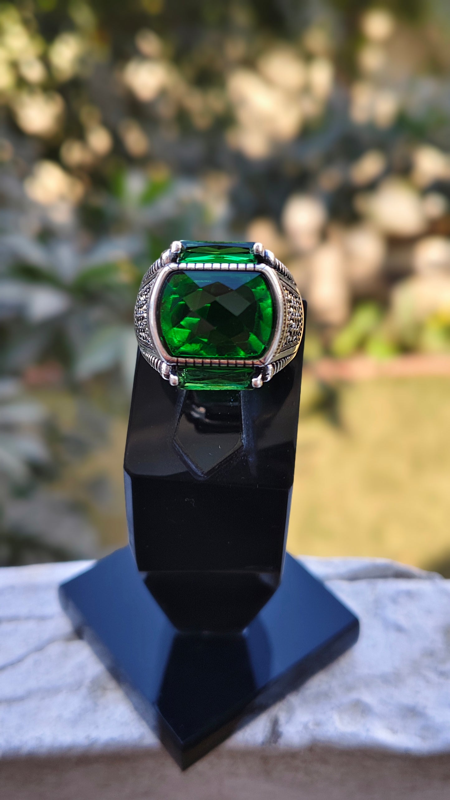 Green Zircon Turkish Ring