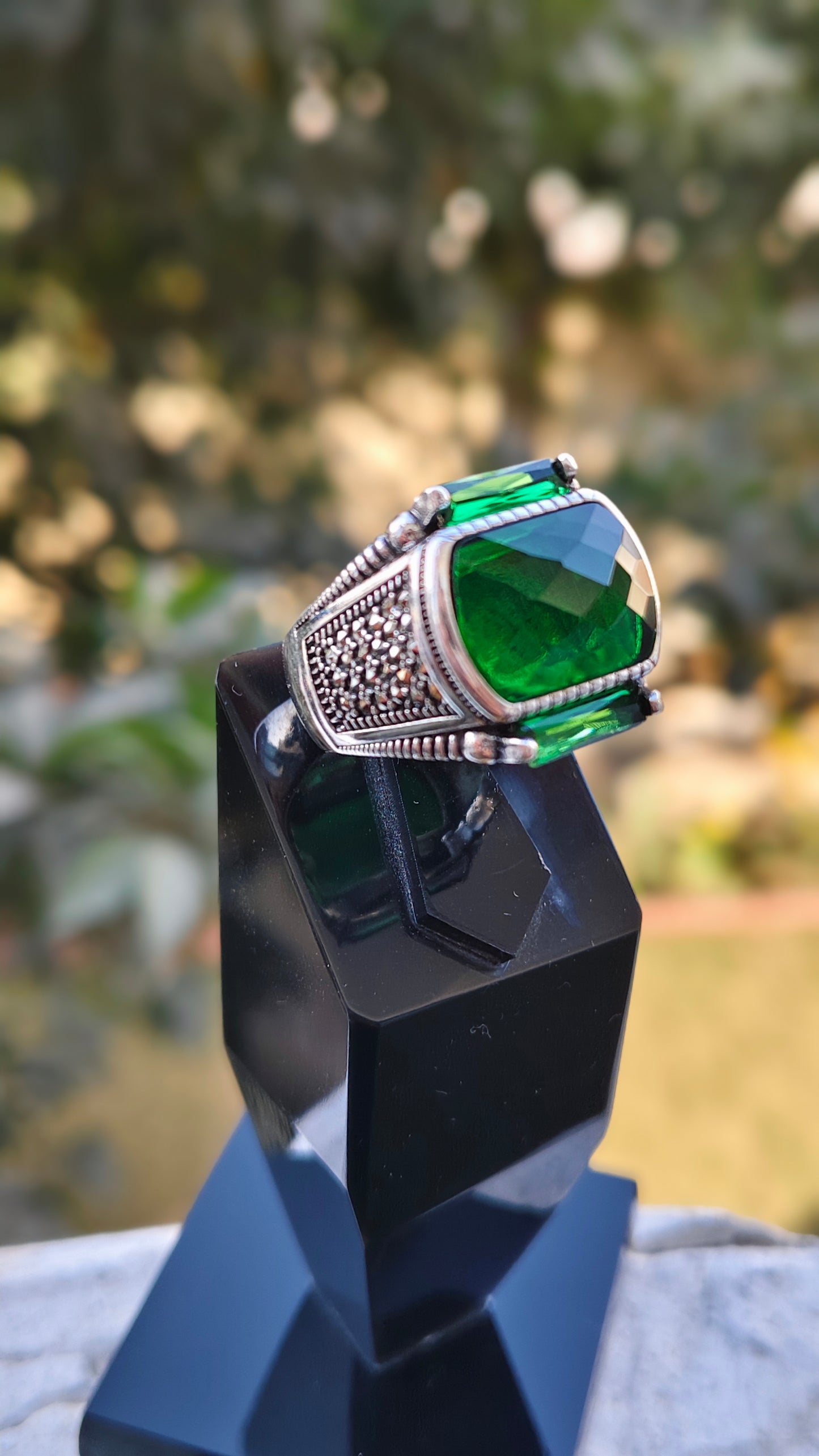 Green Zircon Turkish Ring