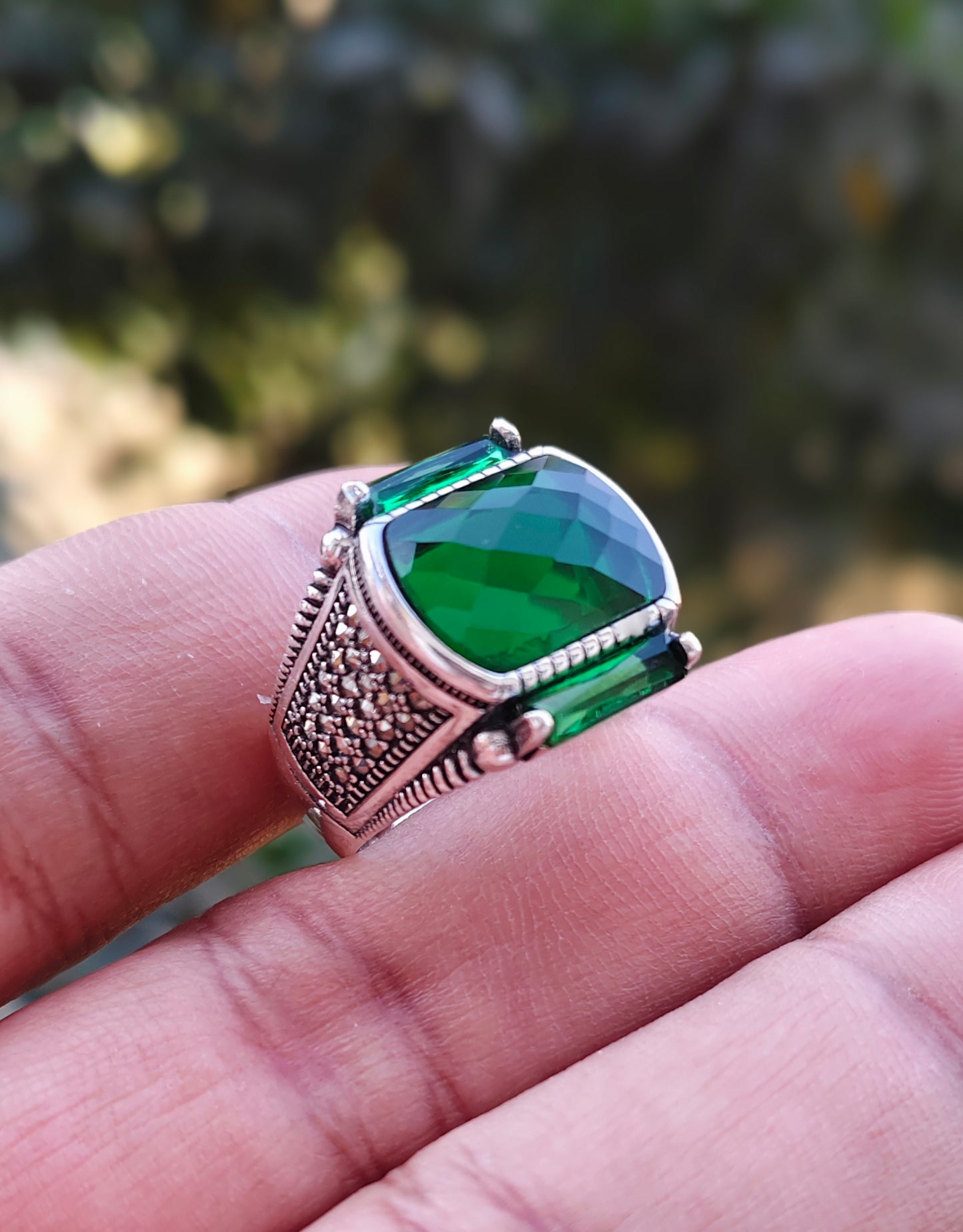 Green Zircon Turkish Ring