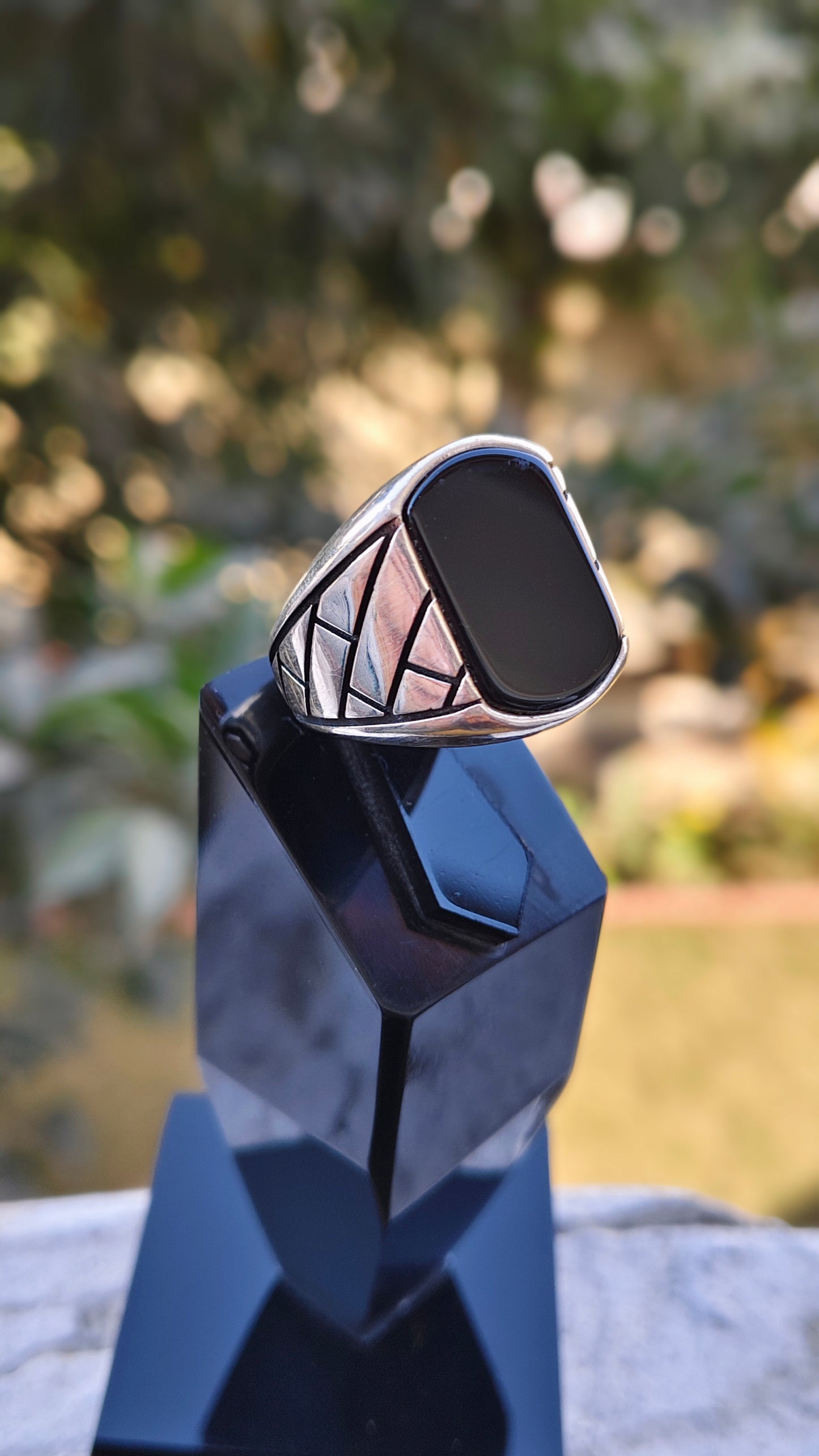 Black Aqeeq Turkish Ring