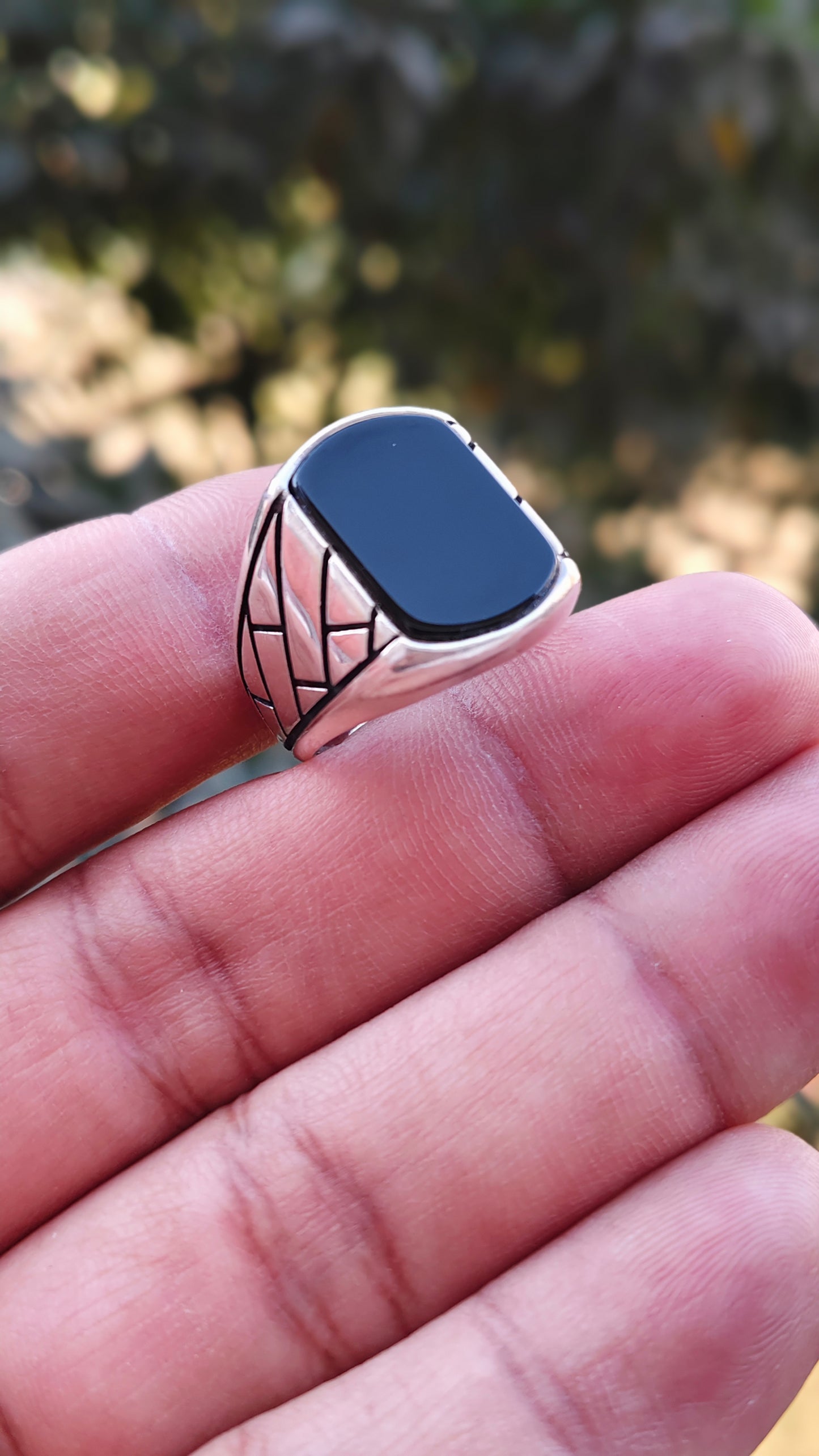 Black Aqeeq Turkish Ring
