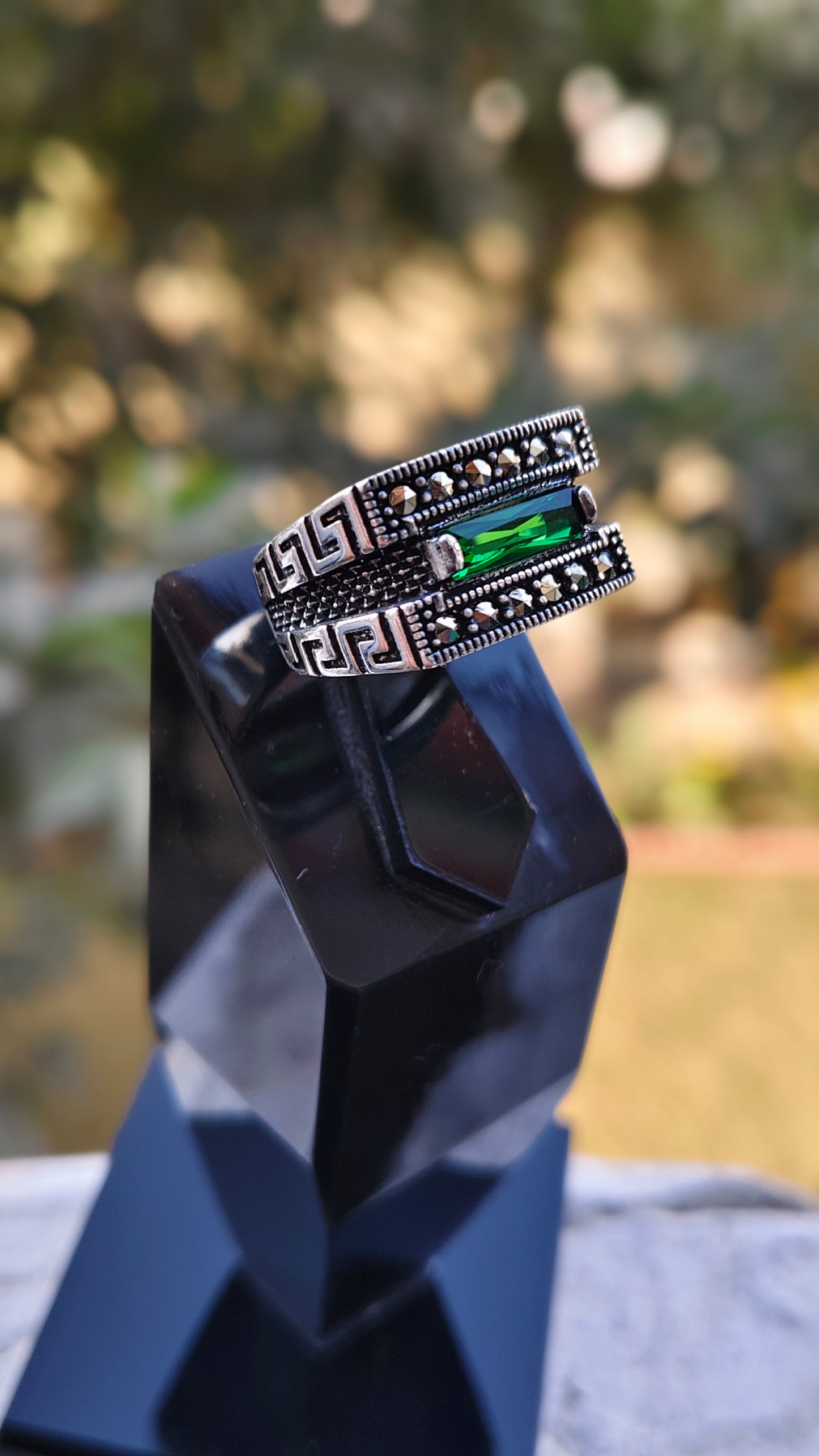 Green Zircon Turkish Ring