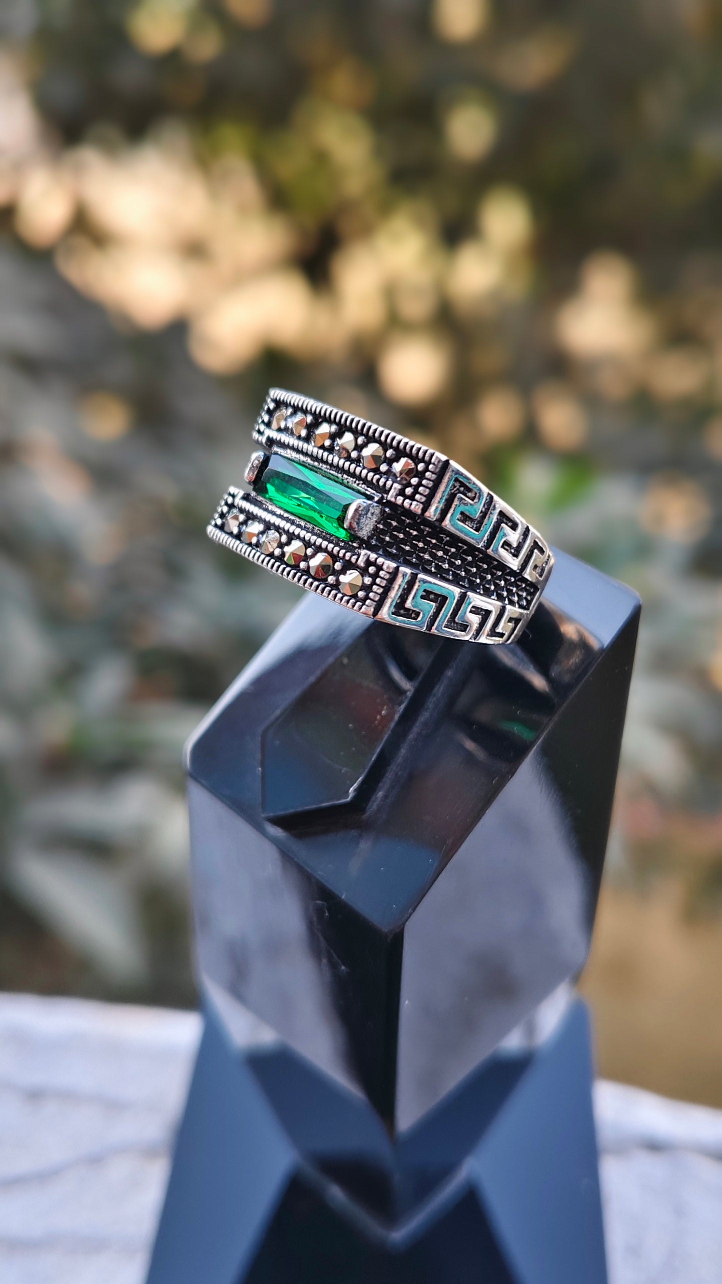 Green Zircon Turkish Ring