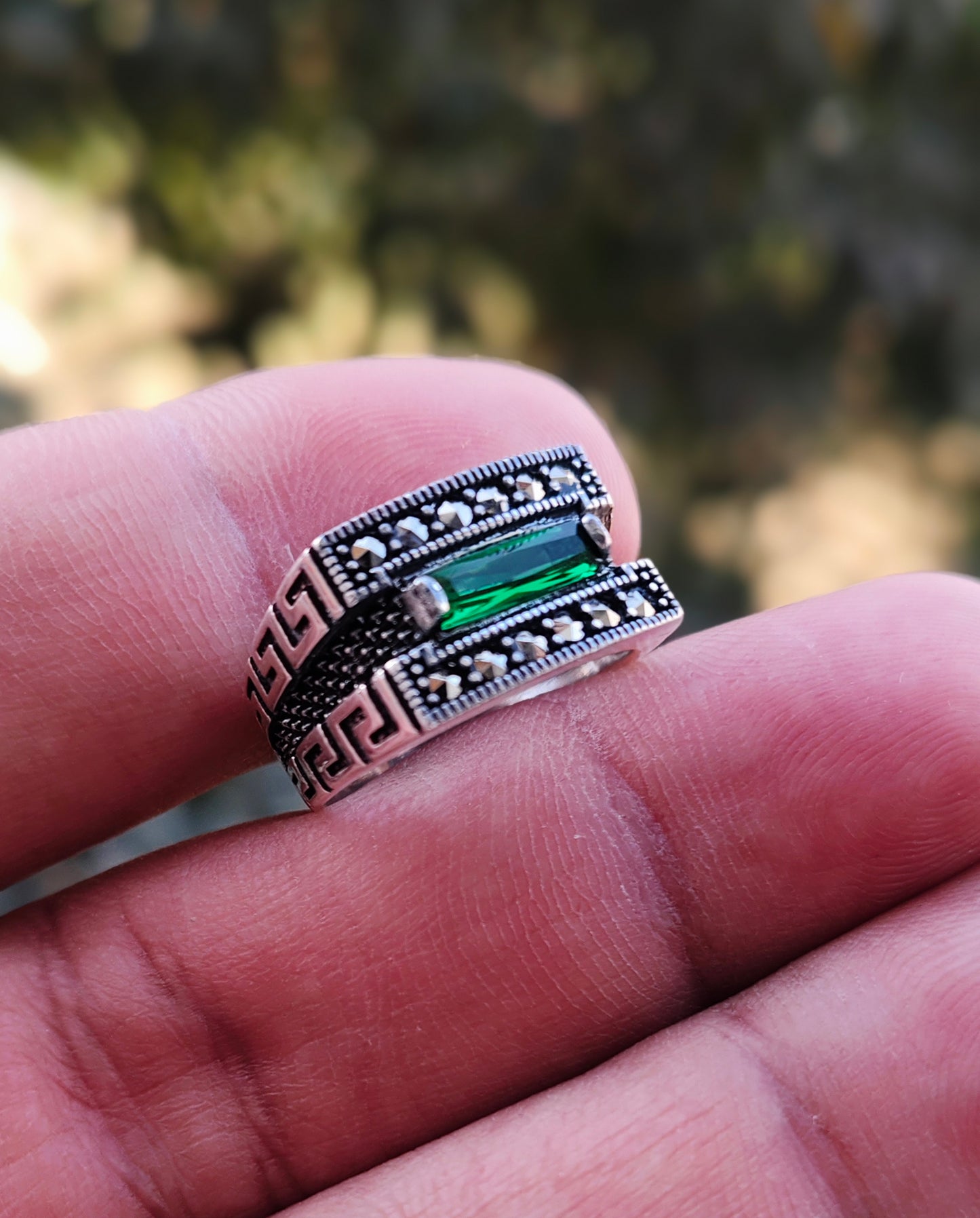 Green Zircon Turkish Ring